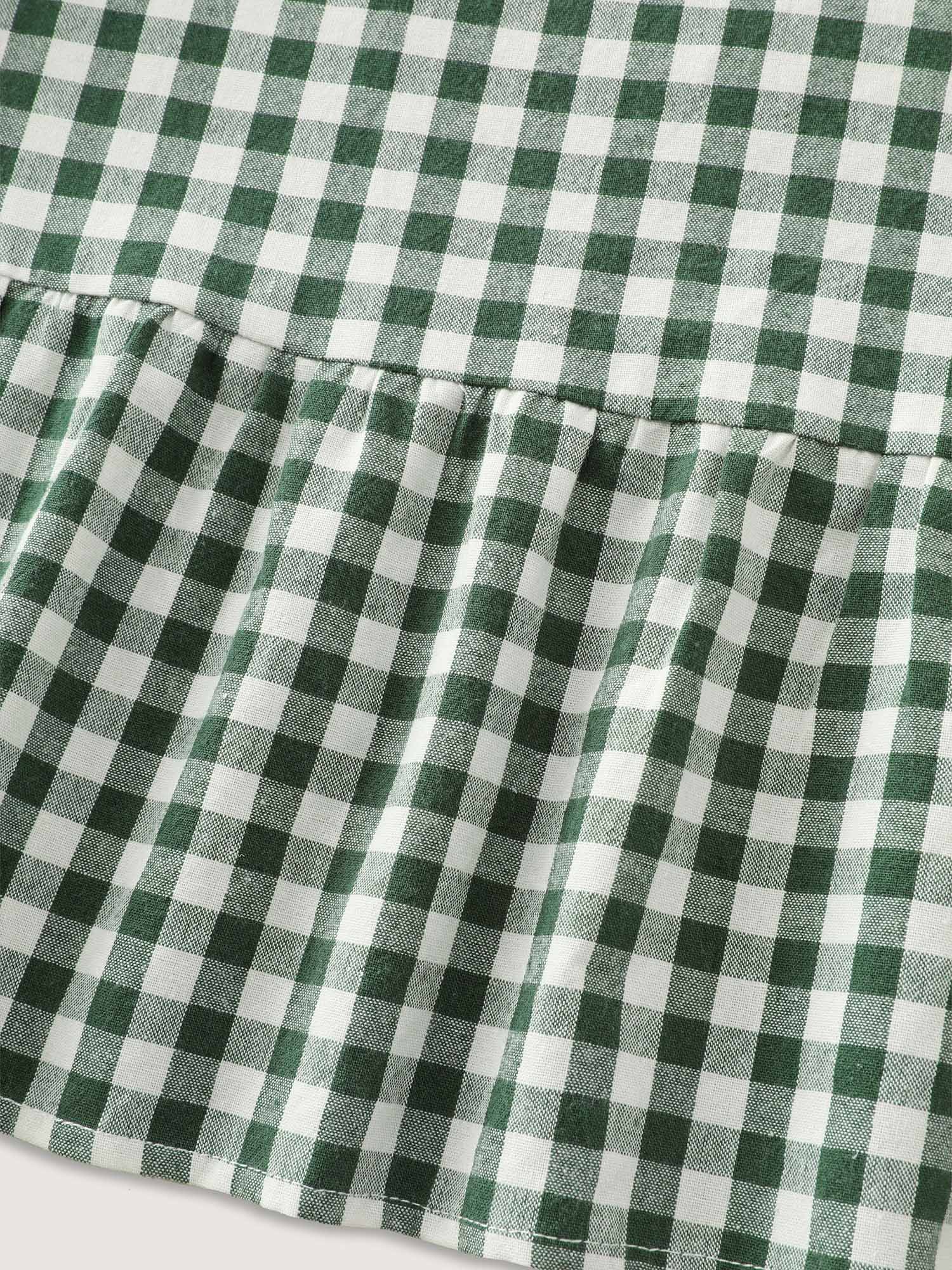 Supersoft Check Print Open Back Blouse - Image 8