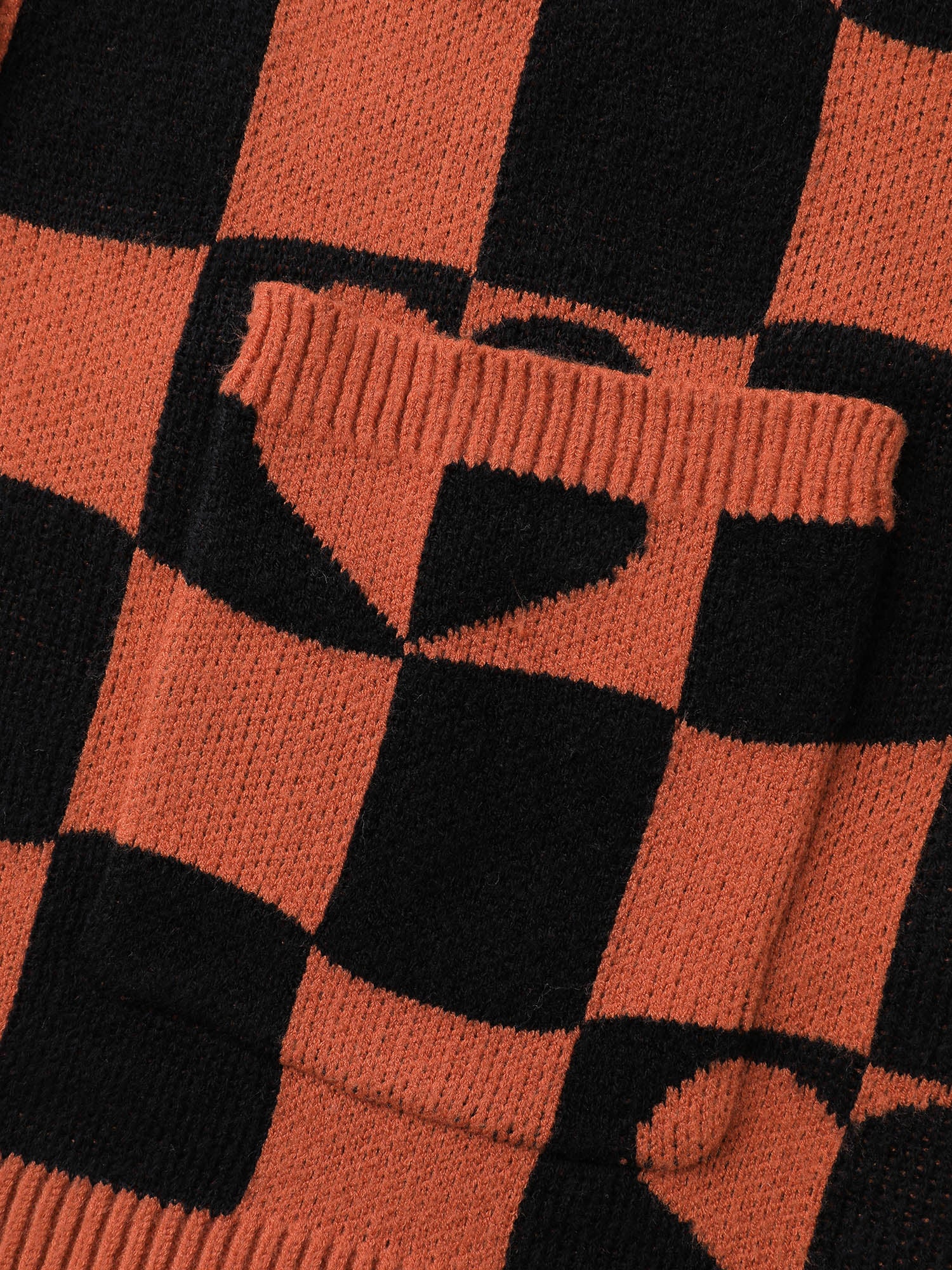 Supersoft Checkered Hearts Stretchy Knit Cardigan - Image 6