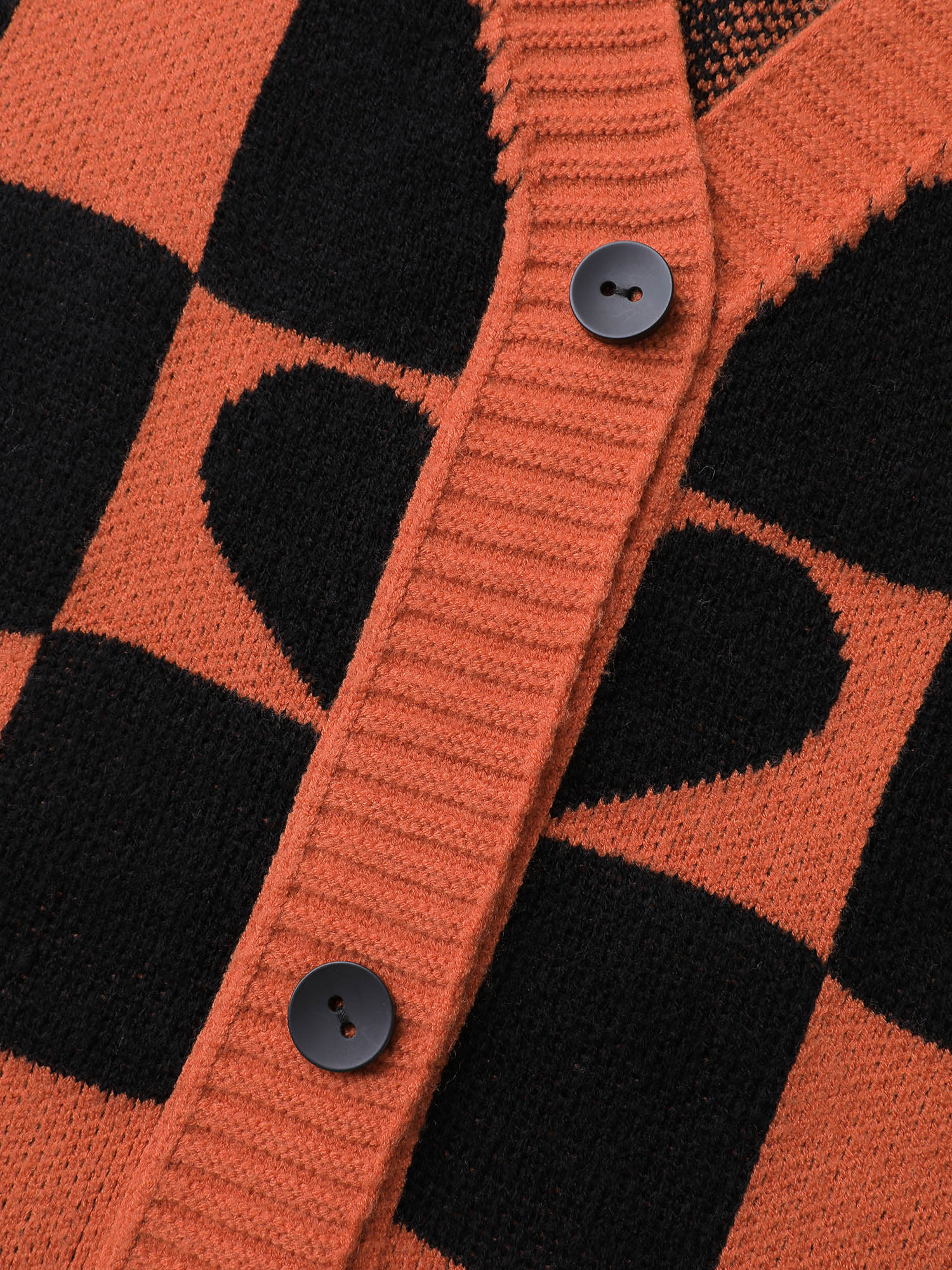 Supersoft Checkered Hearts Stretchy Knit Cardigan - Image 7