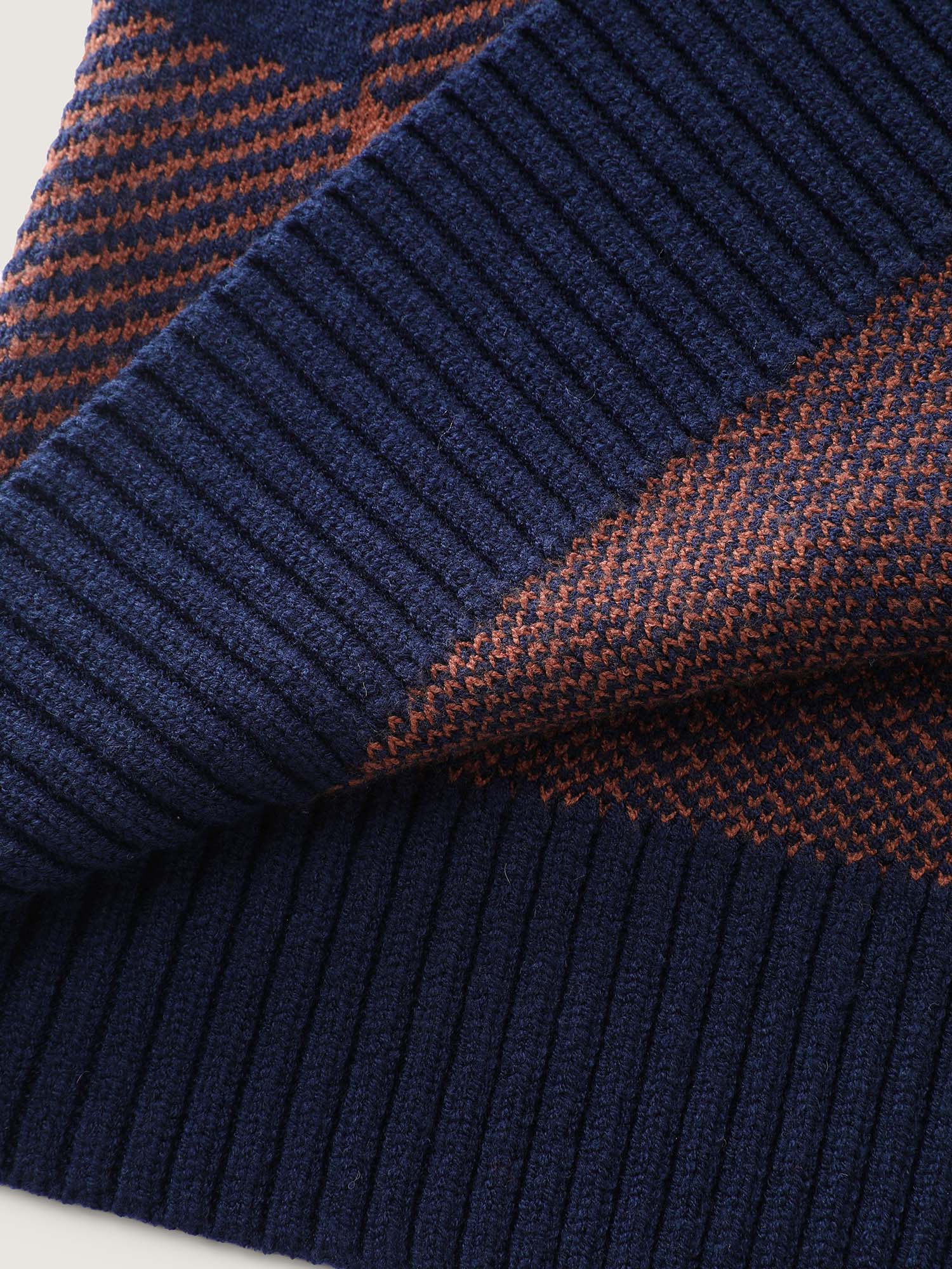 Supersoft Checkered Pattern Zip Knit Cardigan - Image 8
