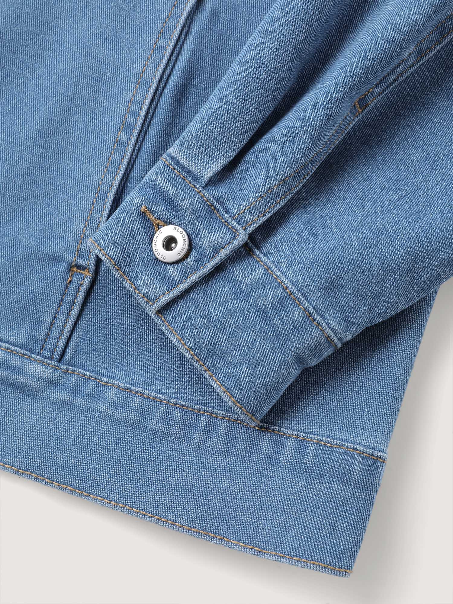Supersoft Chest Flaps Button-Down Denim Jacket - Image 7