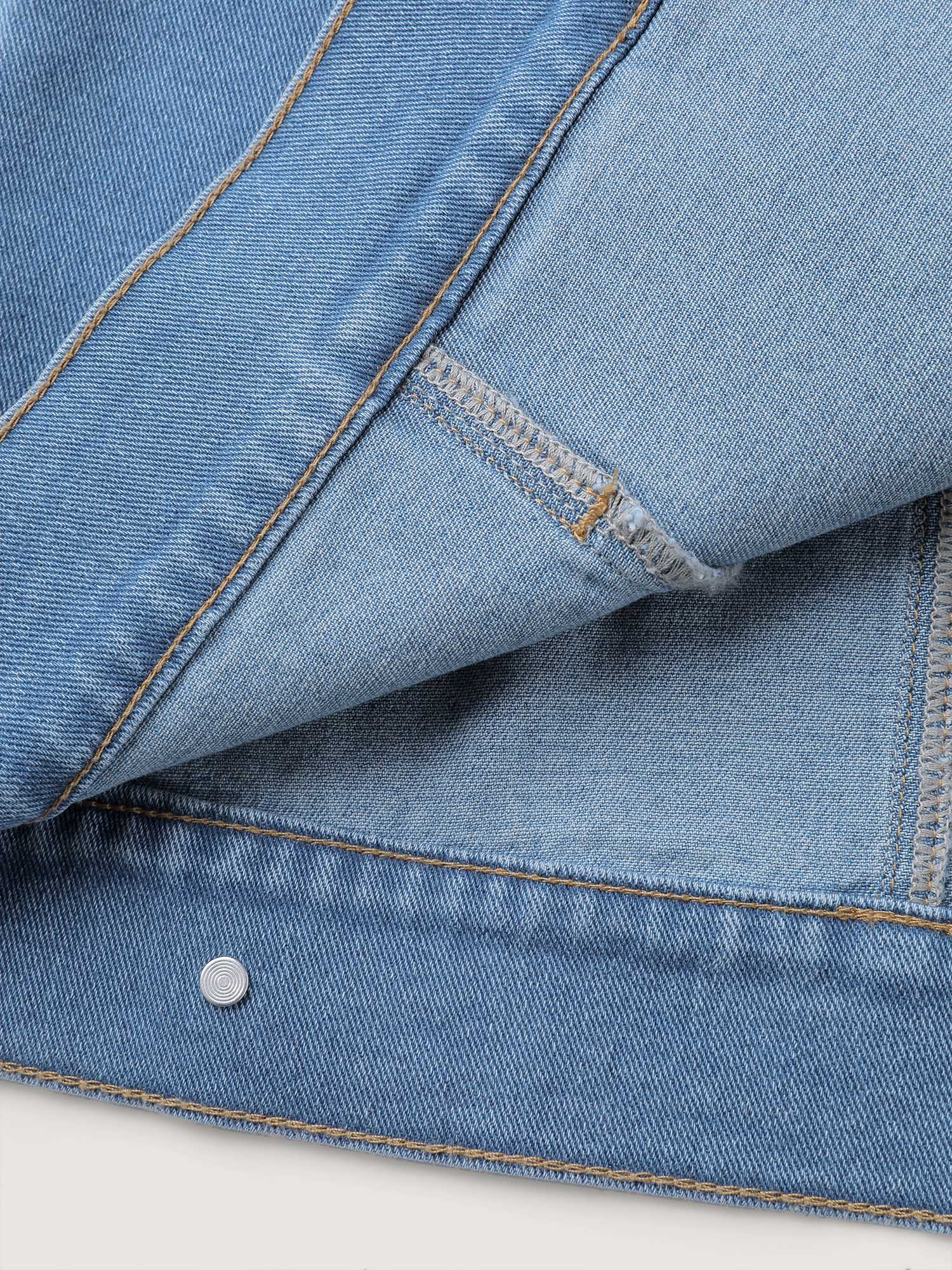 Supersoft Chest Flaps Button-Down Denim Jacket - Image 8