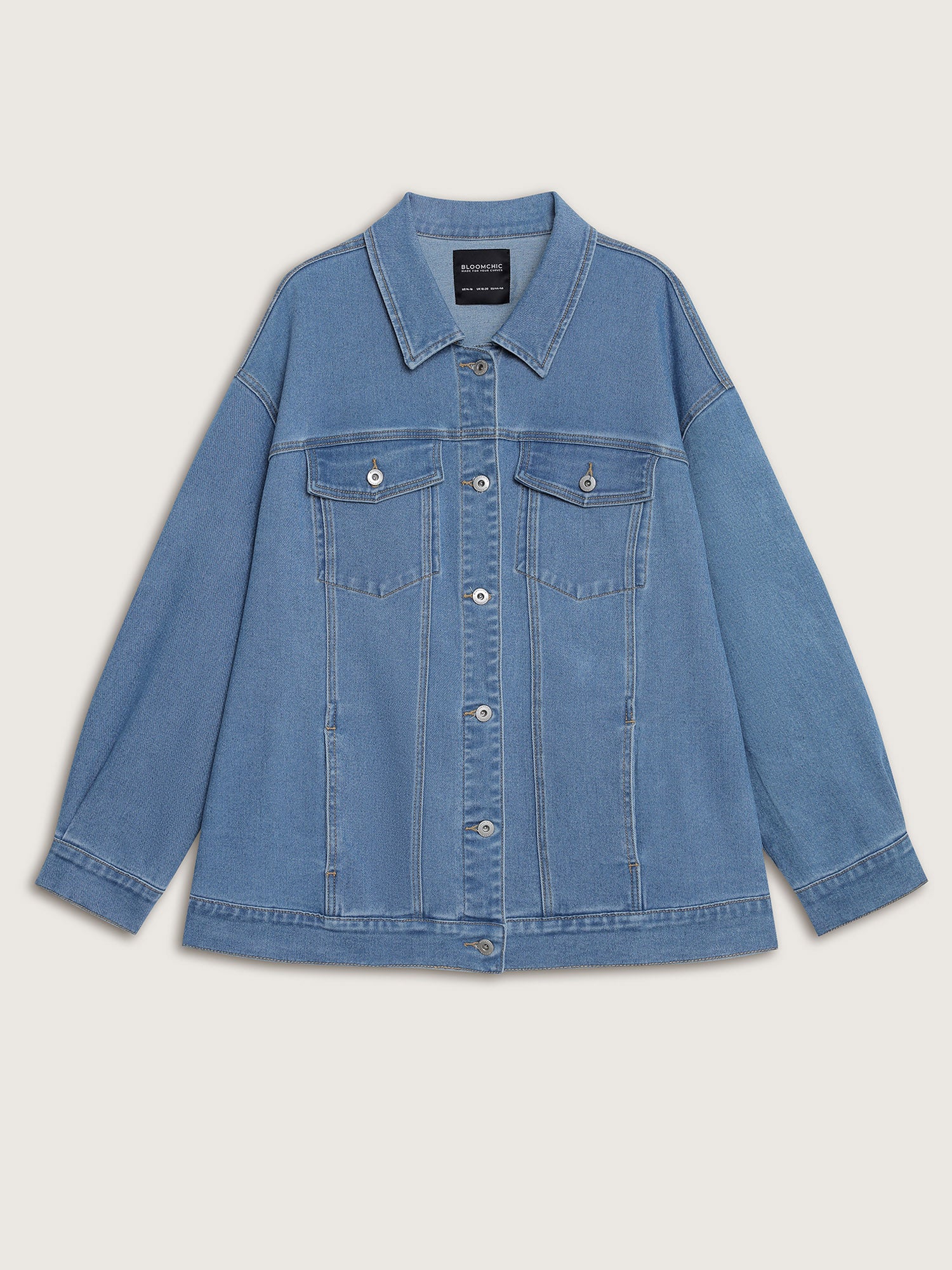 Supersoft Chest Flaps Button-Down Denim Jacket - Image 9