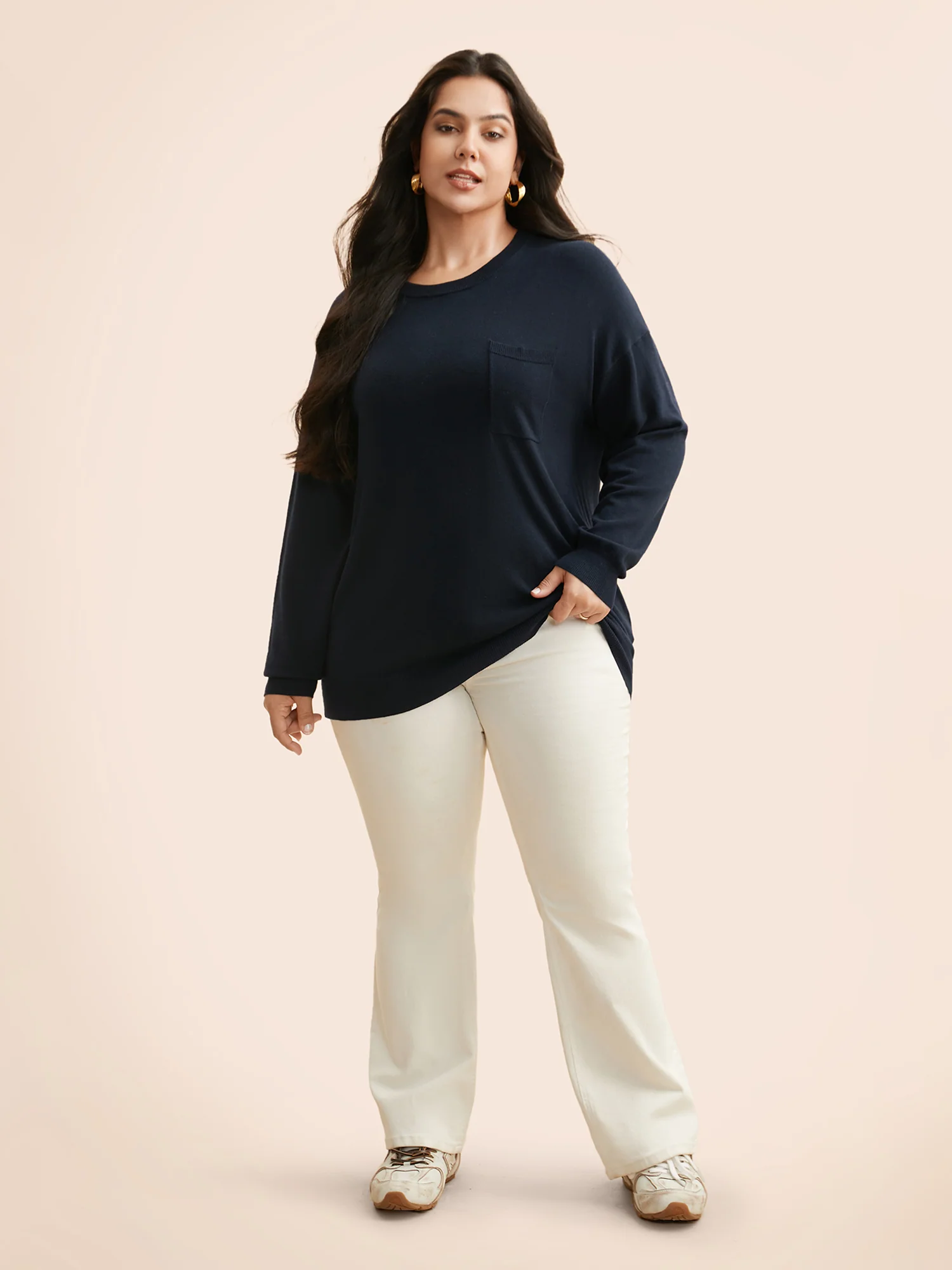 Supersoft Chest Pocket Wool Top - Image 4