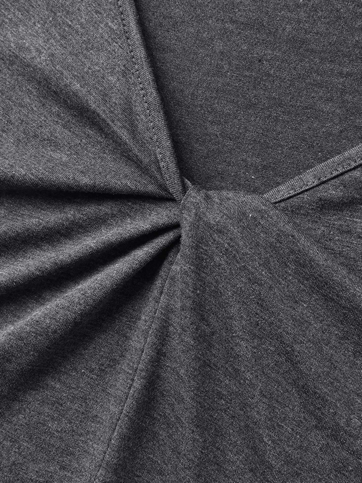 Supersoft Cinched Neck Plain T-Shirt - Image 5