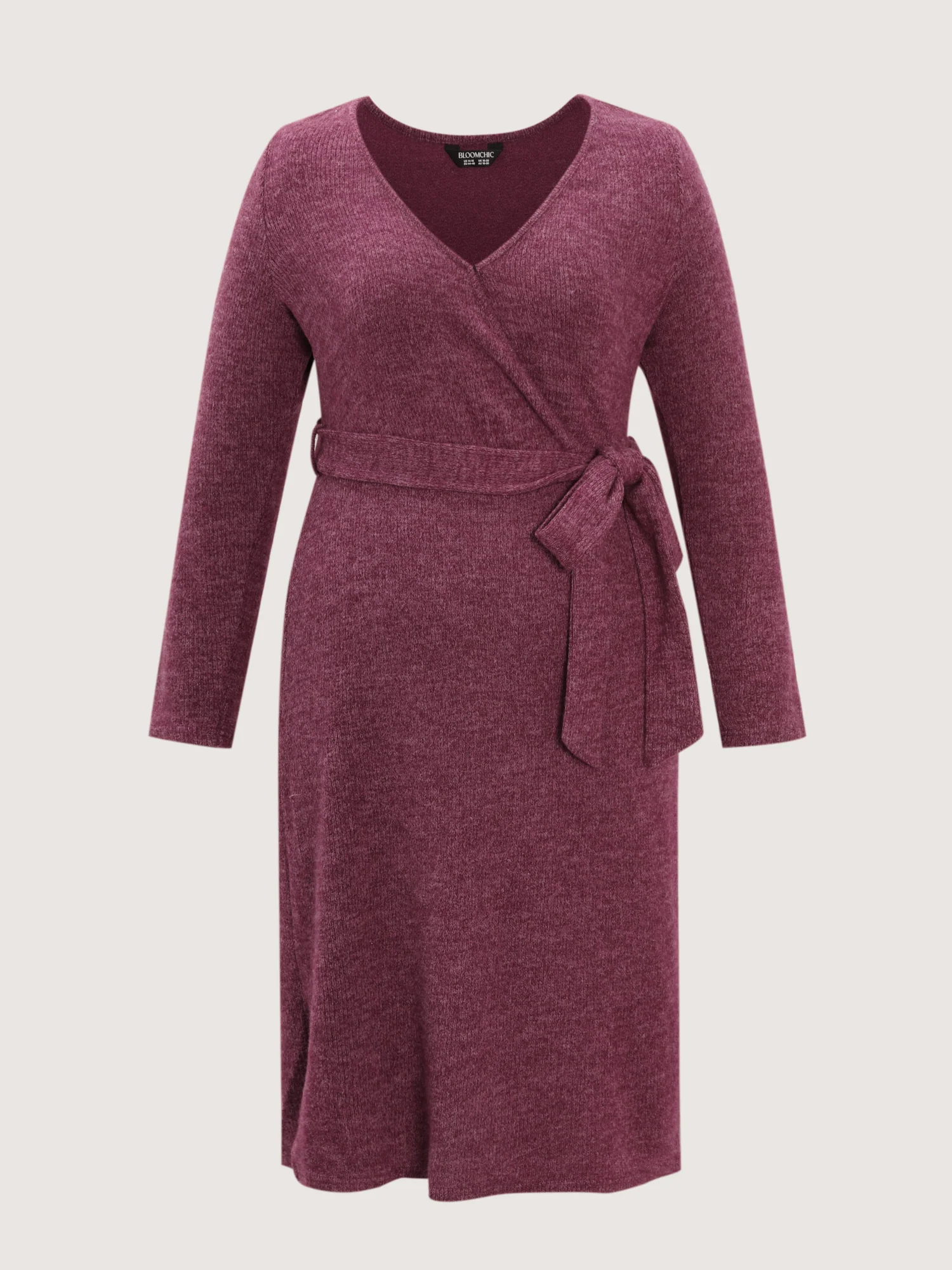 Supersoft Color Blend Knit Belted Midi Dress - Image 7