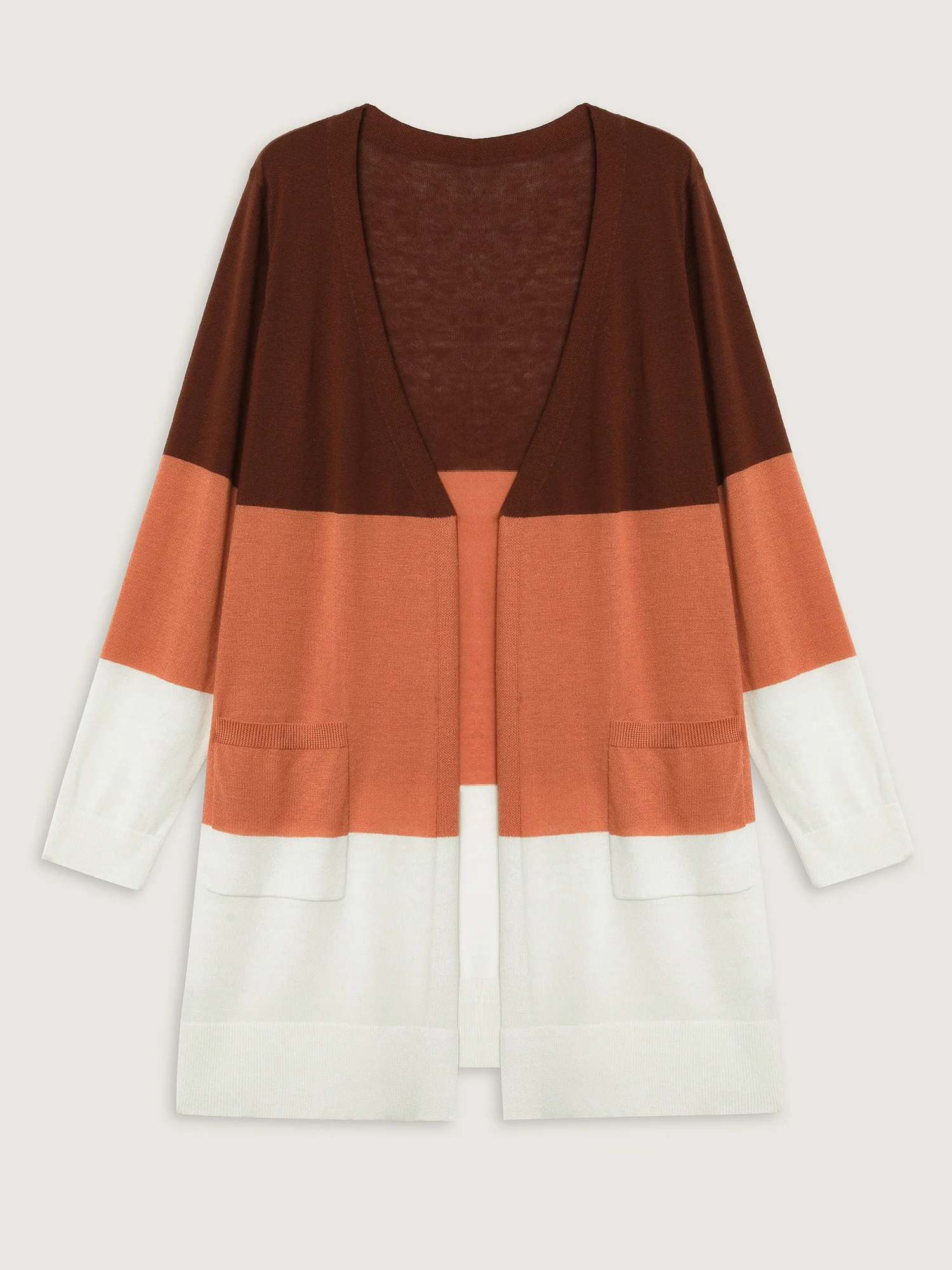 Supersoft Color Block Front-Open Lightweight Cardigan - Image 7