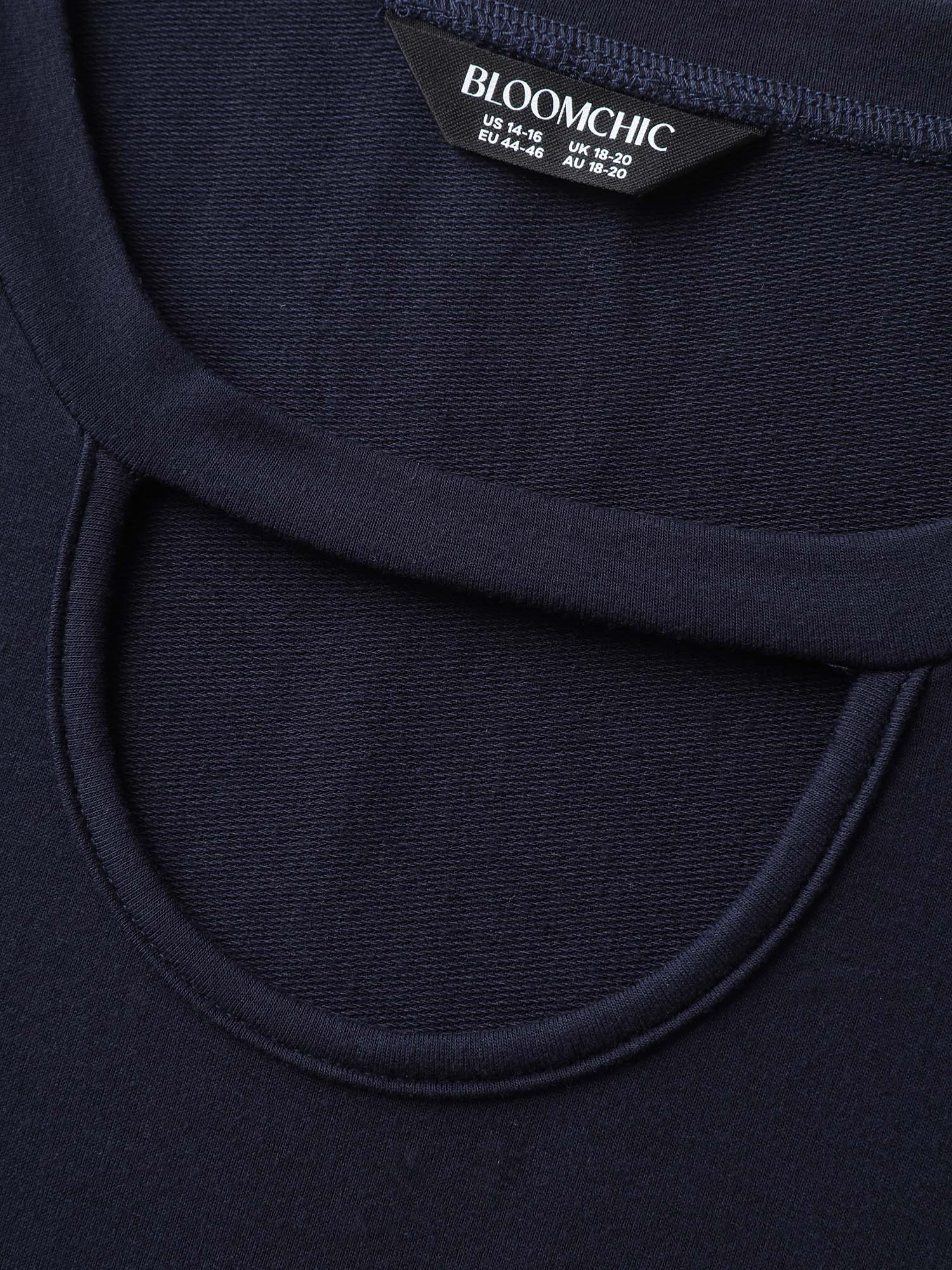 Supersoft Color Block Neck Cut-Out Sweatshirt - Image 5