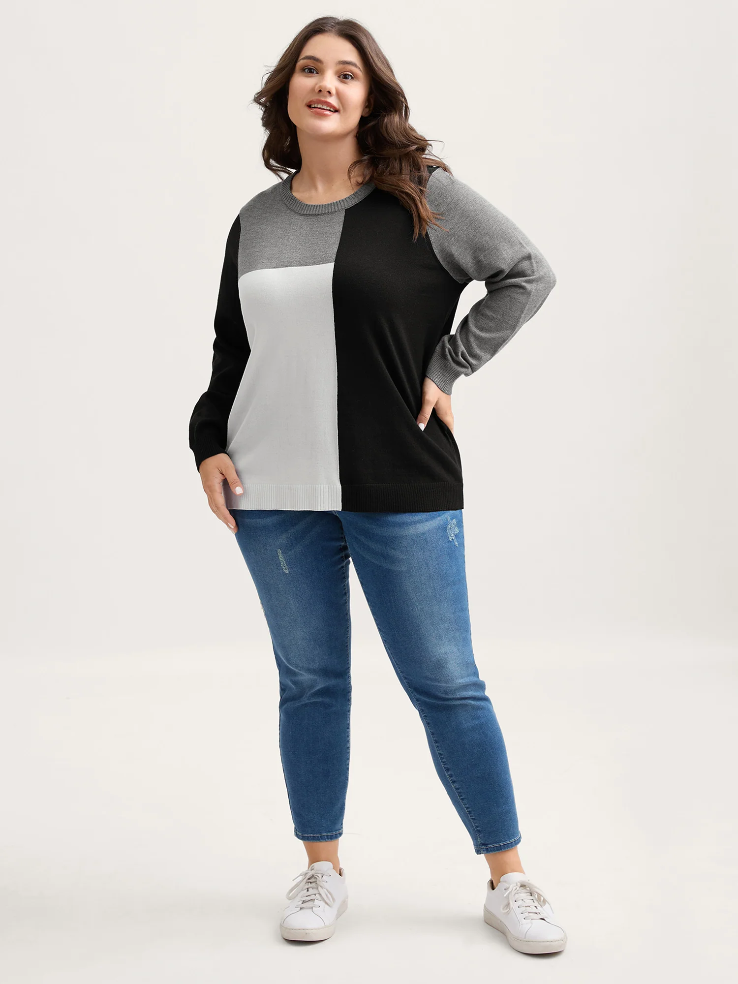 Supersoft Color Block Slim-Fit Pullover - Image 3
