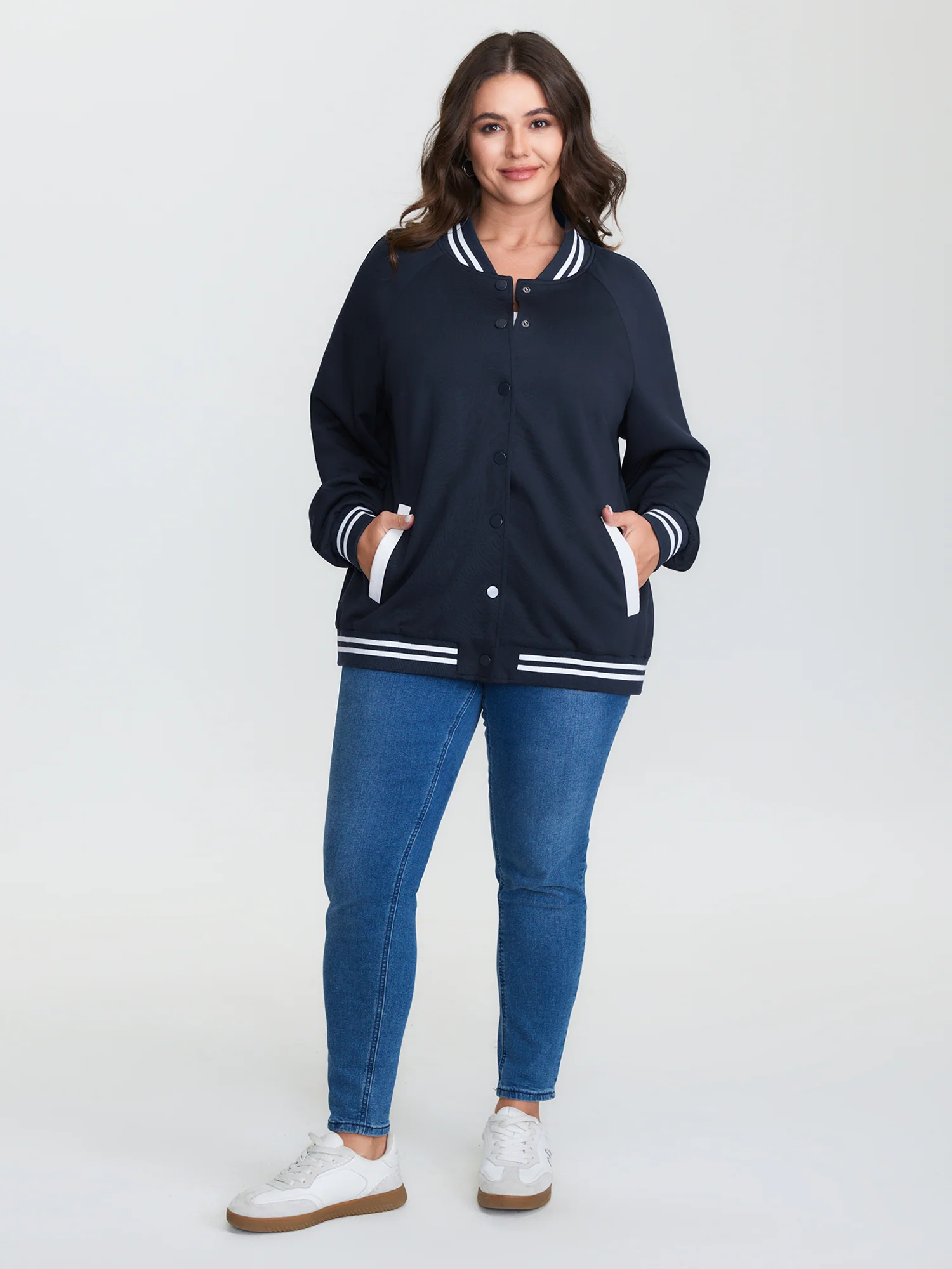 Supersoft Color Contrast Bomber Jacket - Image 3
