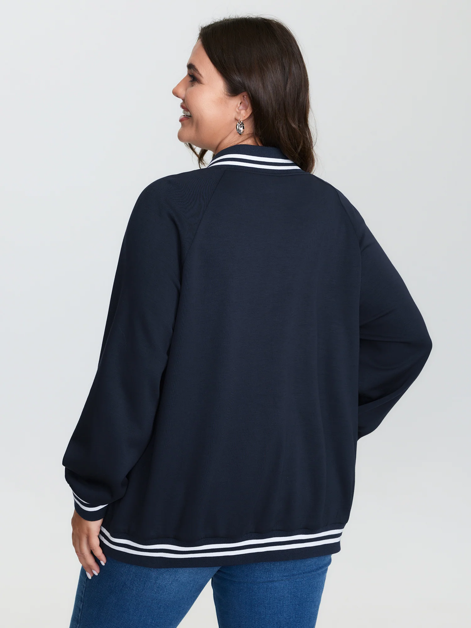 Supersoft Color Contrast Bomber Jacket - Image 4