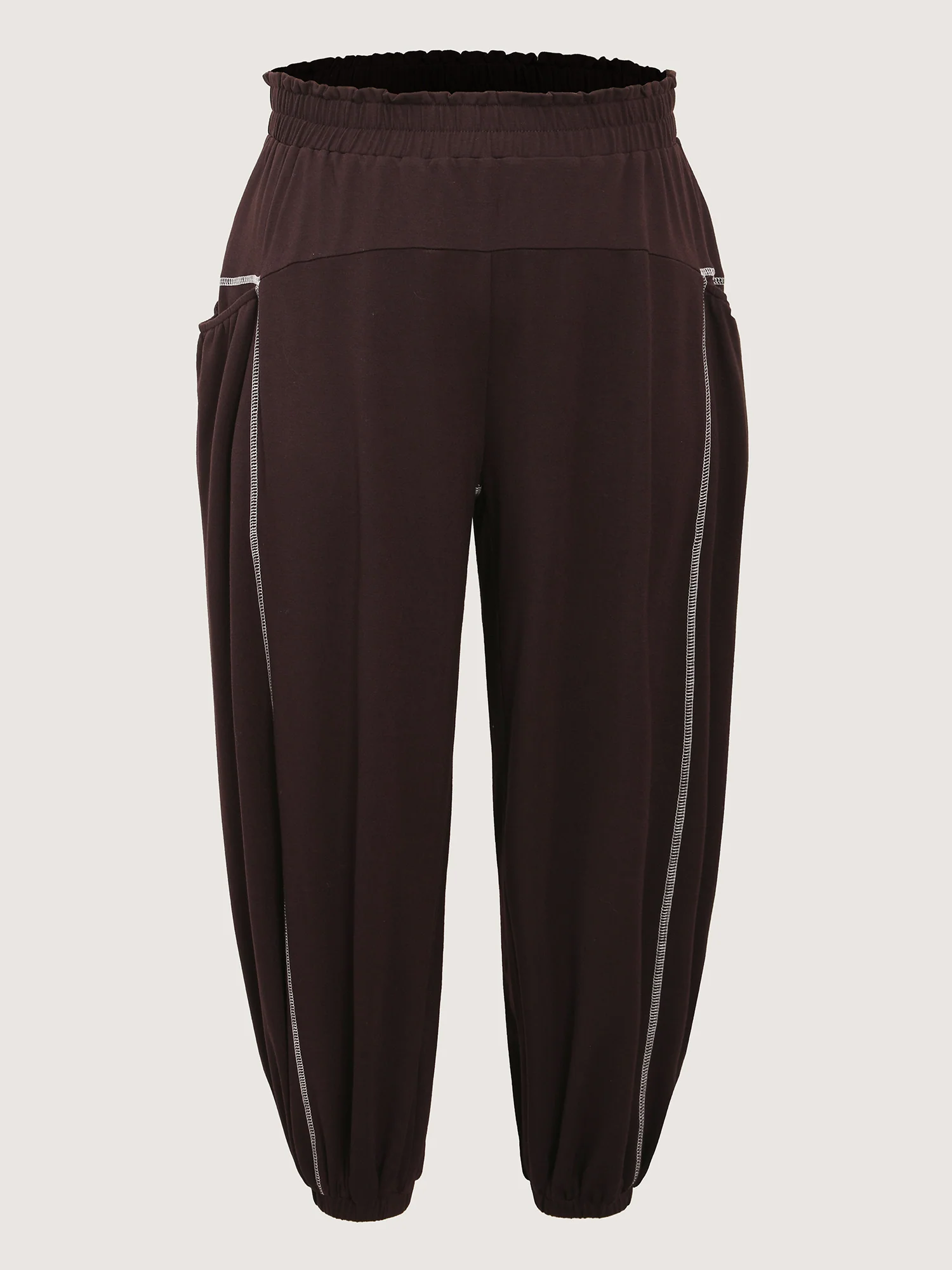 Supersoft Color Contrast Edges Pockets Pants - Image 9