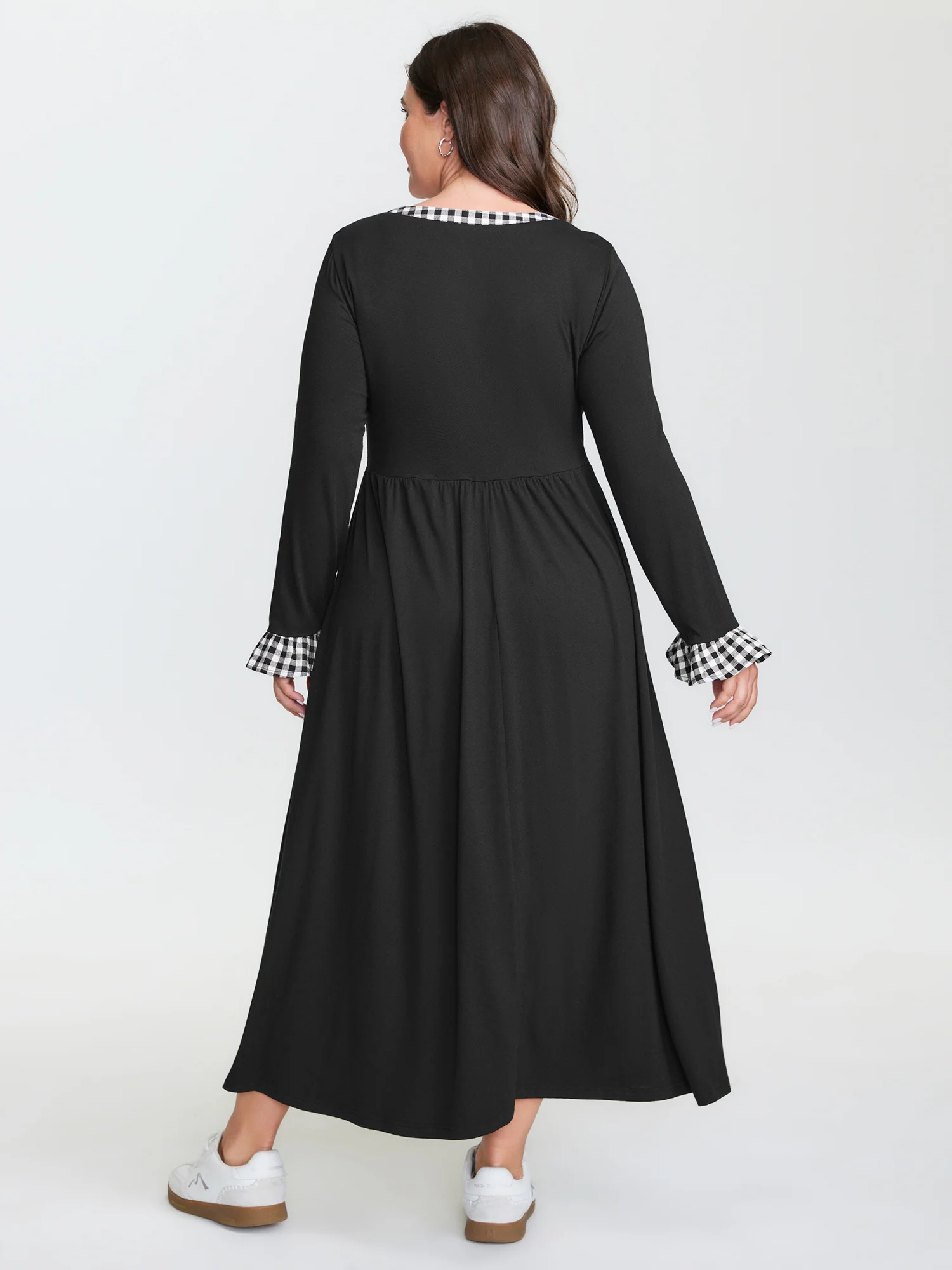 Supersoft Color Contrast Pockets Maxi Dress - Image 5