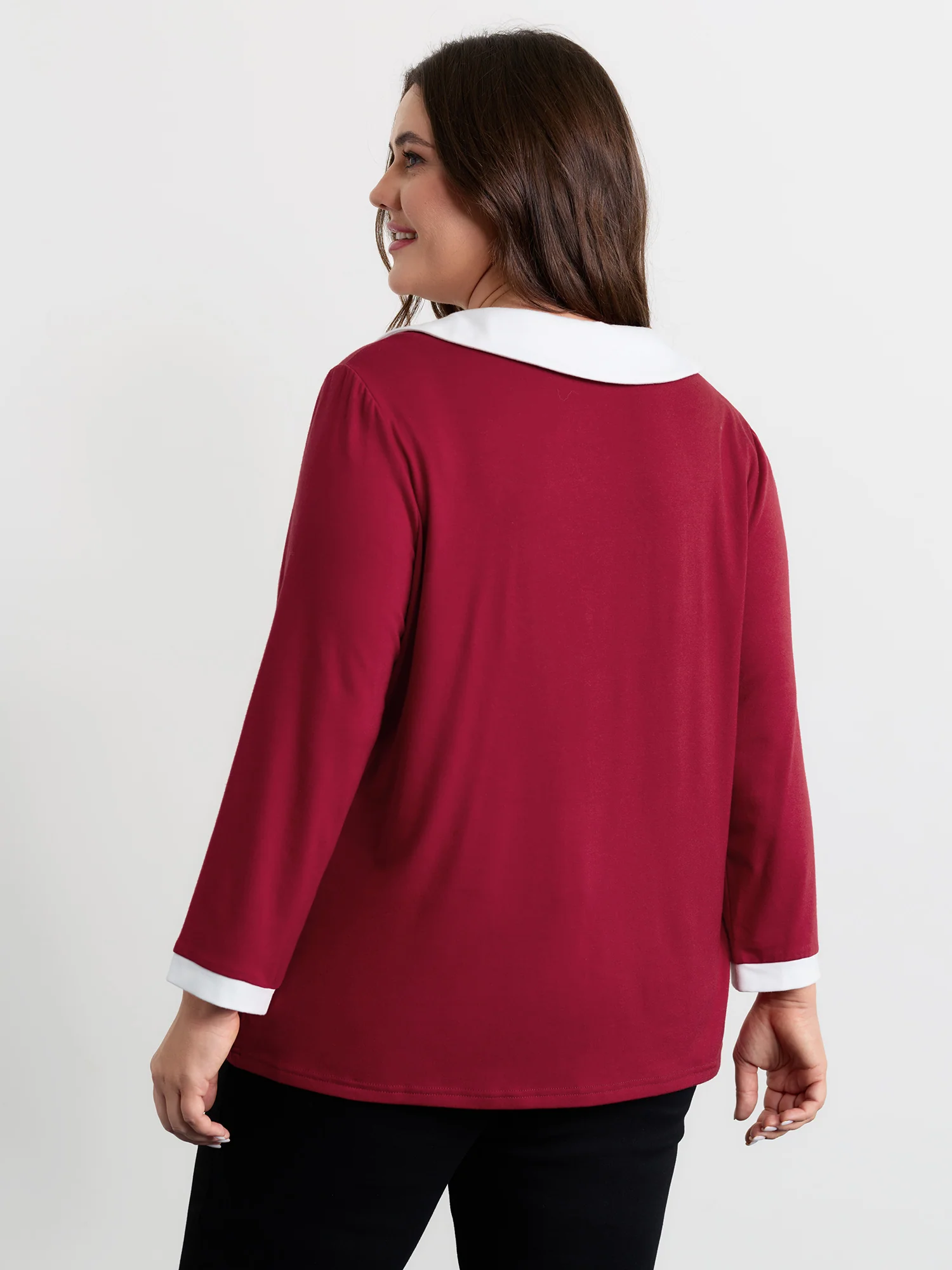 Supersoft Color Contrast Stretchy T-Shirt - Image 4