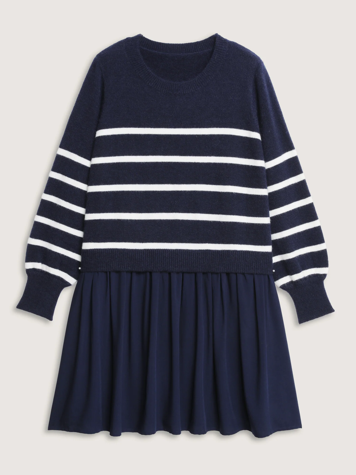 Supersoft Color Contrast Stripe Sweater Dress - Image 7