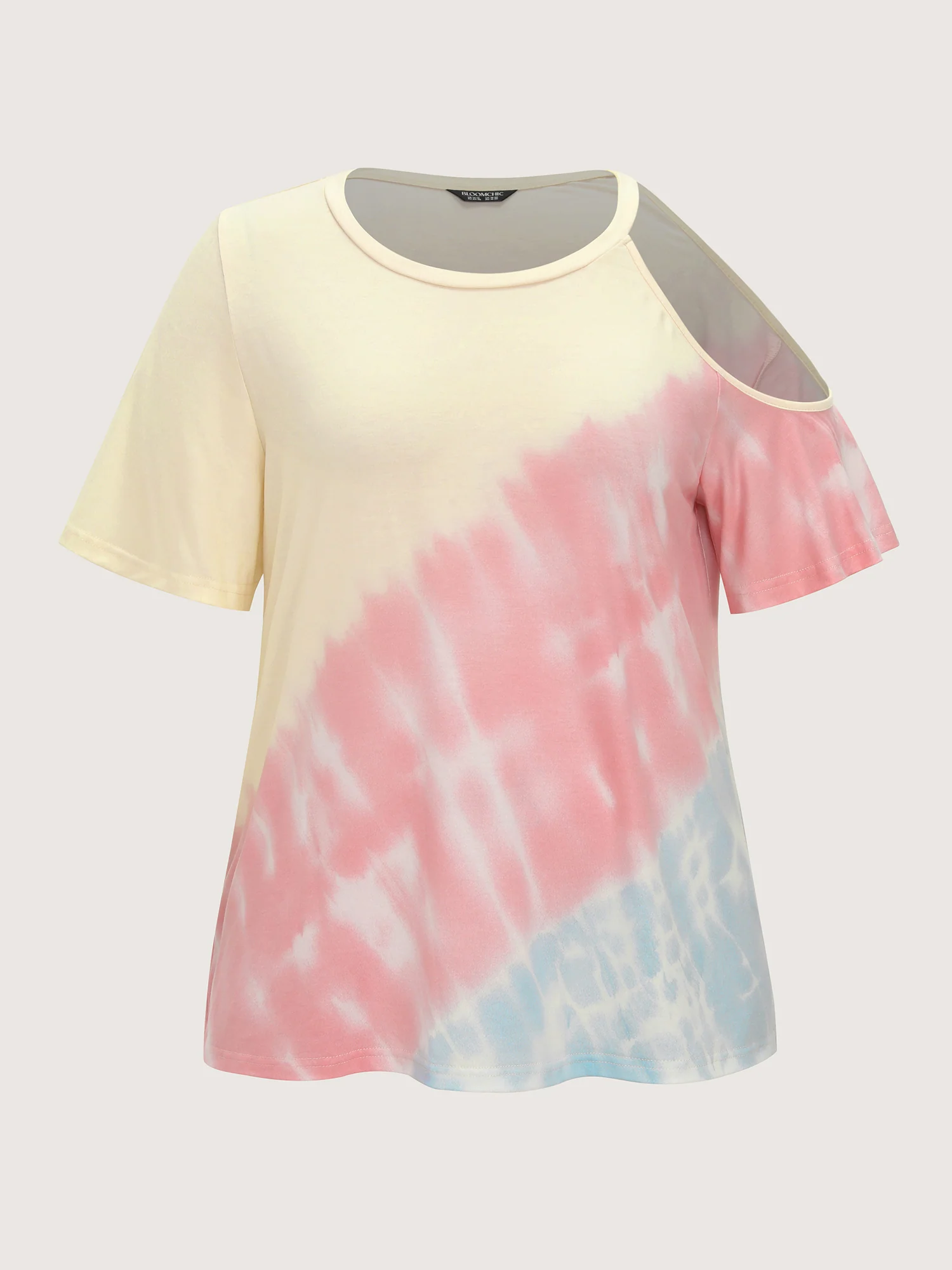 Supersoft Color Gradient Cut-Out Shoulder T-Shirt - Image 6