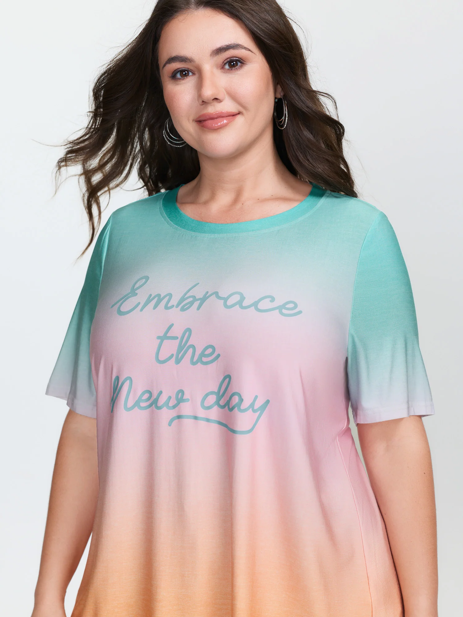 Supersoft Color Gradient Embrace New Days T-Shirt - Image 3
