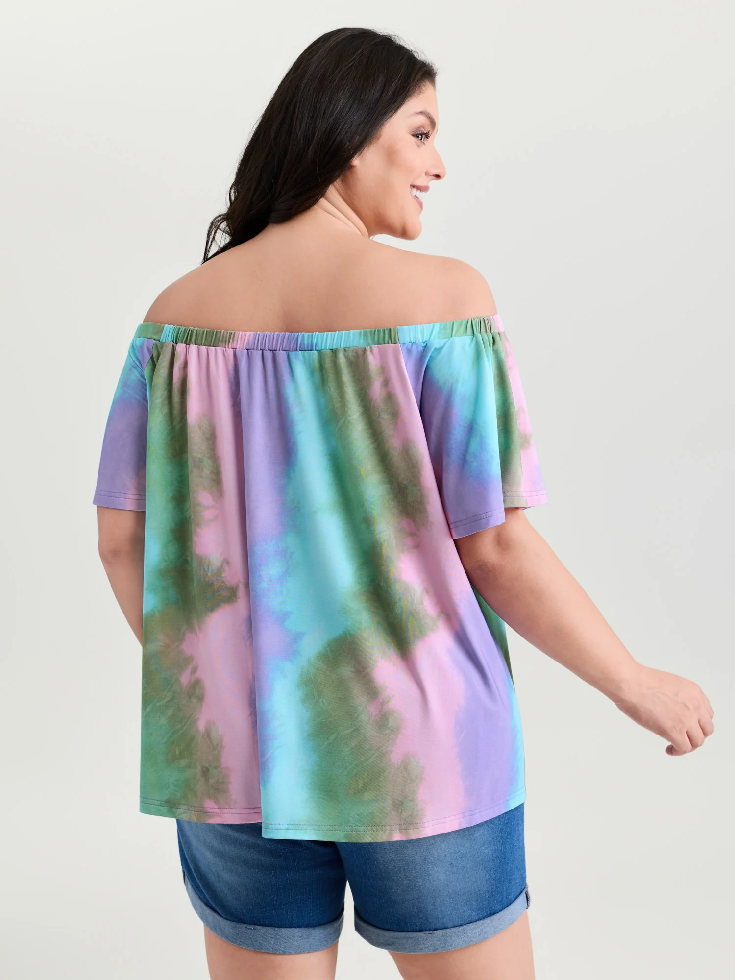 Supersoft Color Gradient Off-Shoulder Top - Image 4