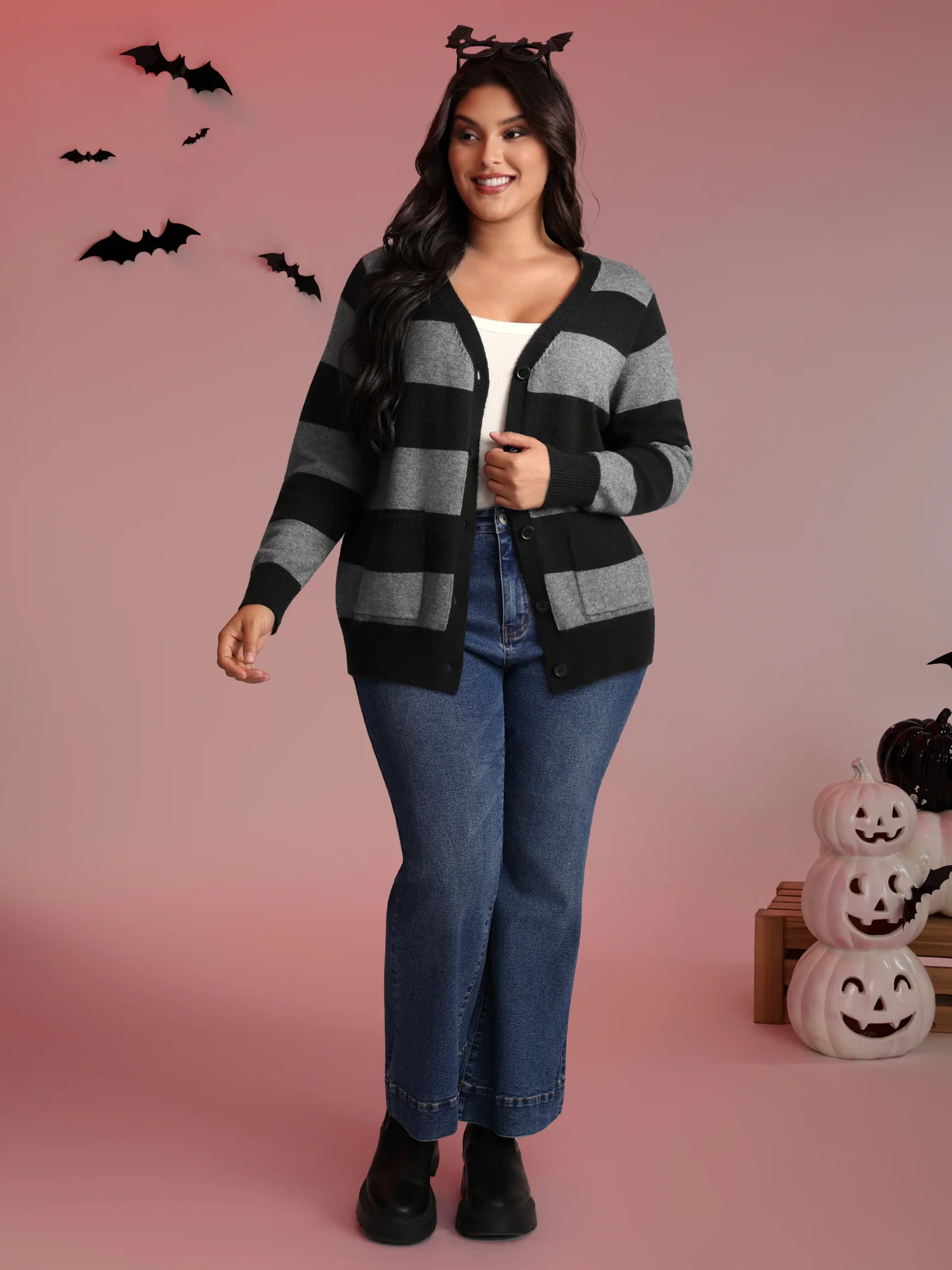Supersoft Colorblock Button-Down Knit Cardigan - Image 3