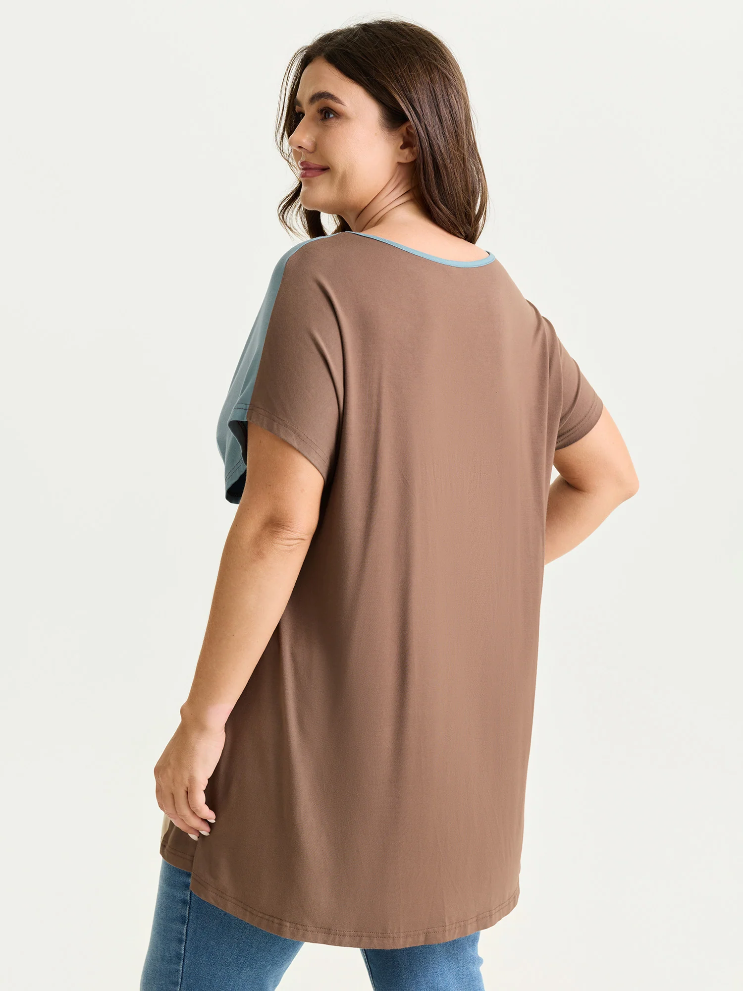 Supersoft Colorblock Drop Shoulder Knit Top - Image 4