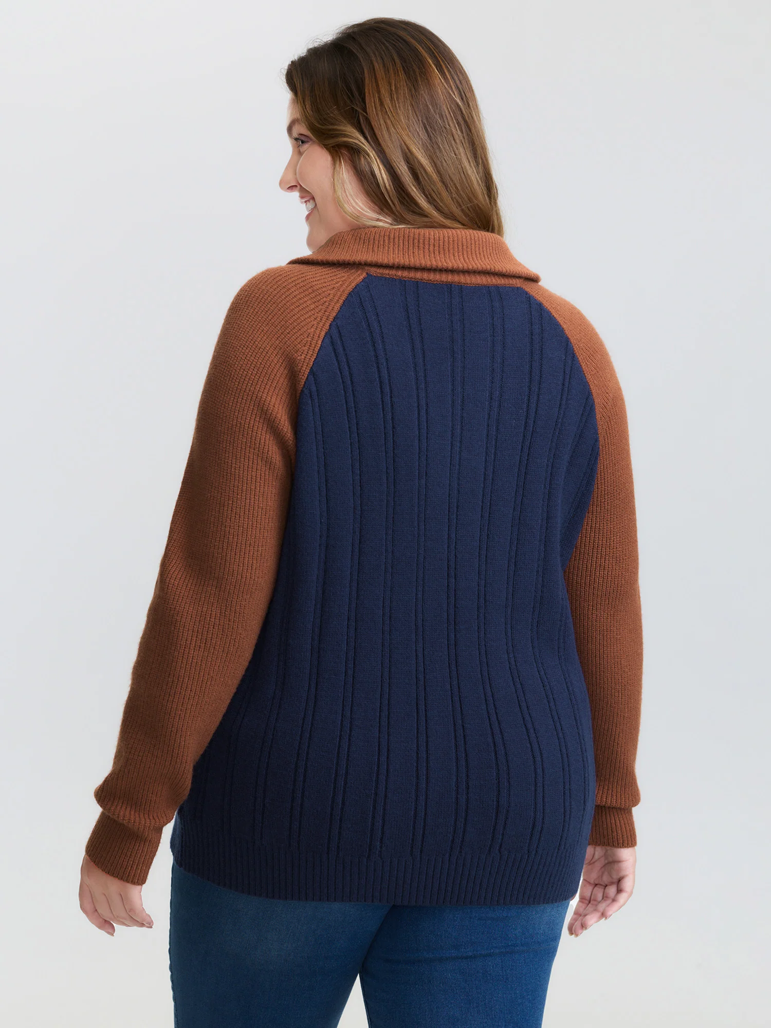 Supersoft Colorblock Half Zipper Pullover - Image 4