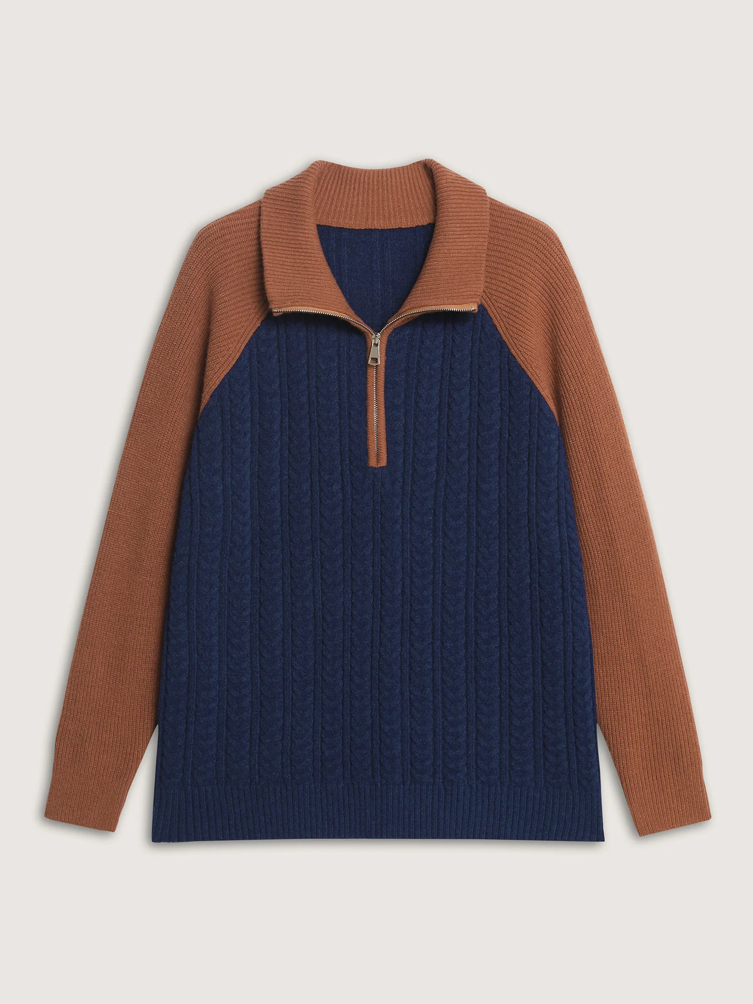 Supersoft Colorblock Half Zipper Pullover - Image 5