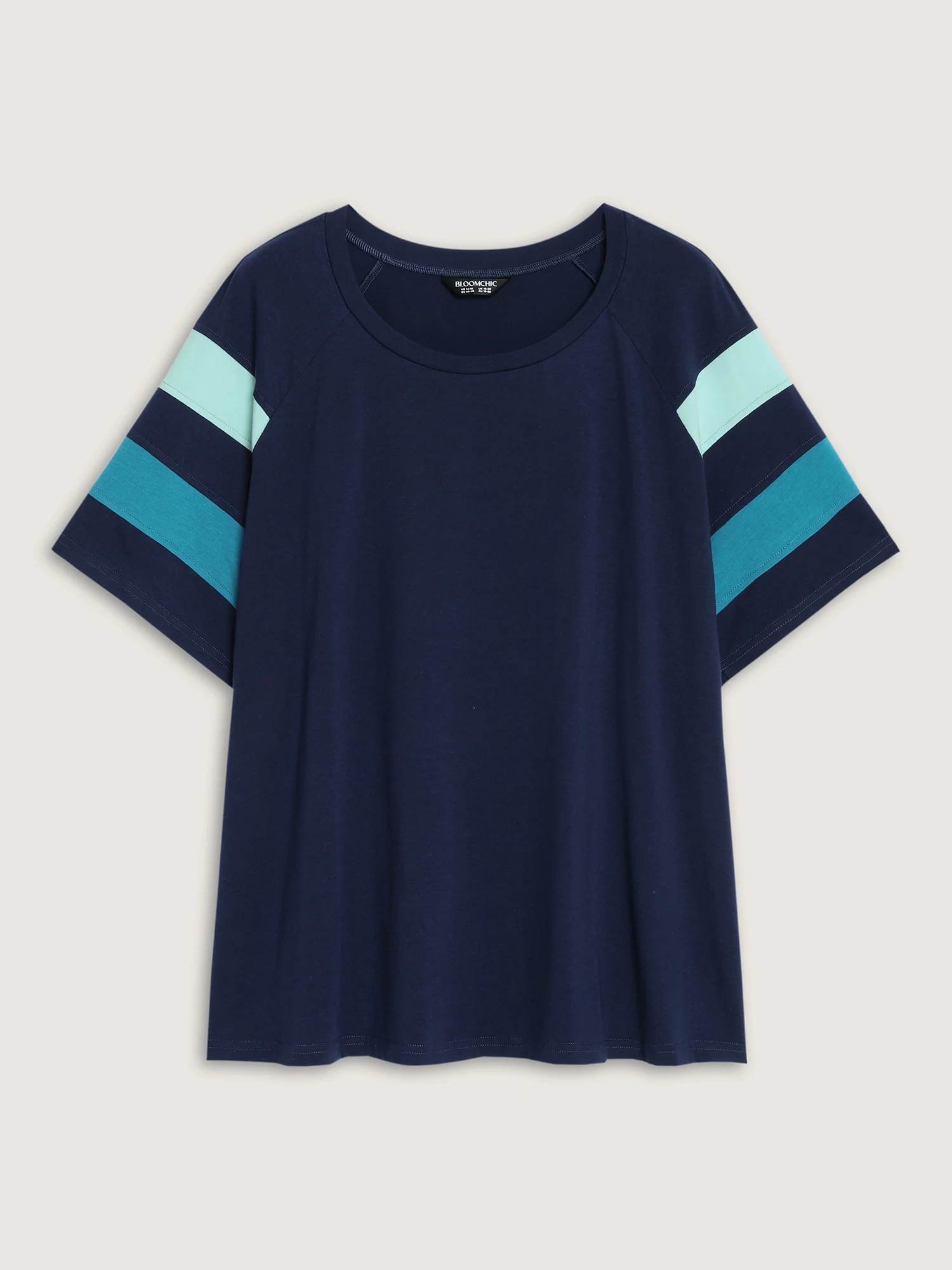 Supersoft Colorblock Sleeve Round Neck T-Shirt - Image 6