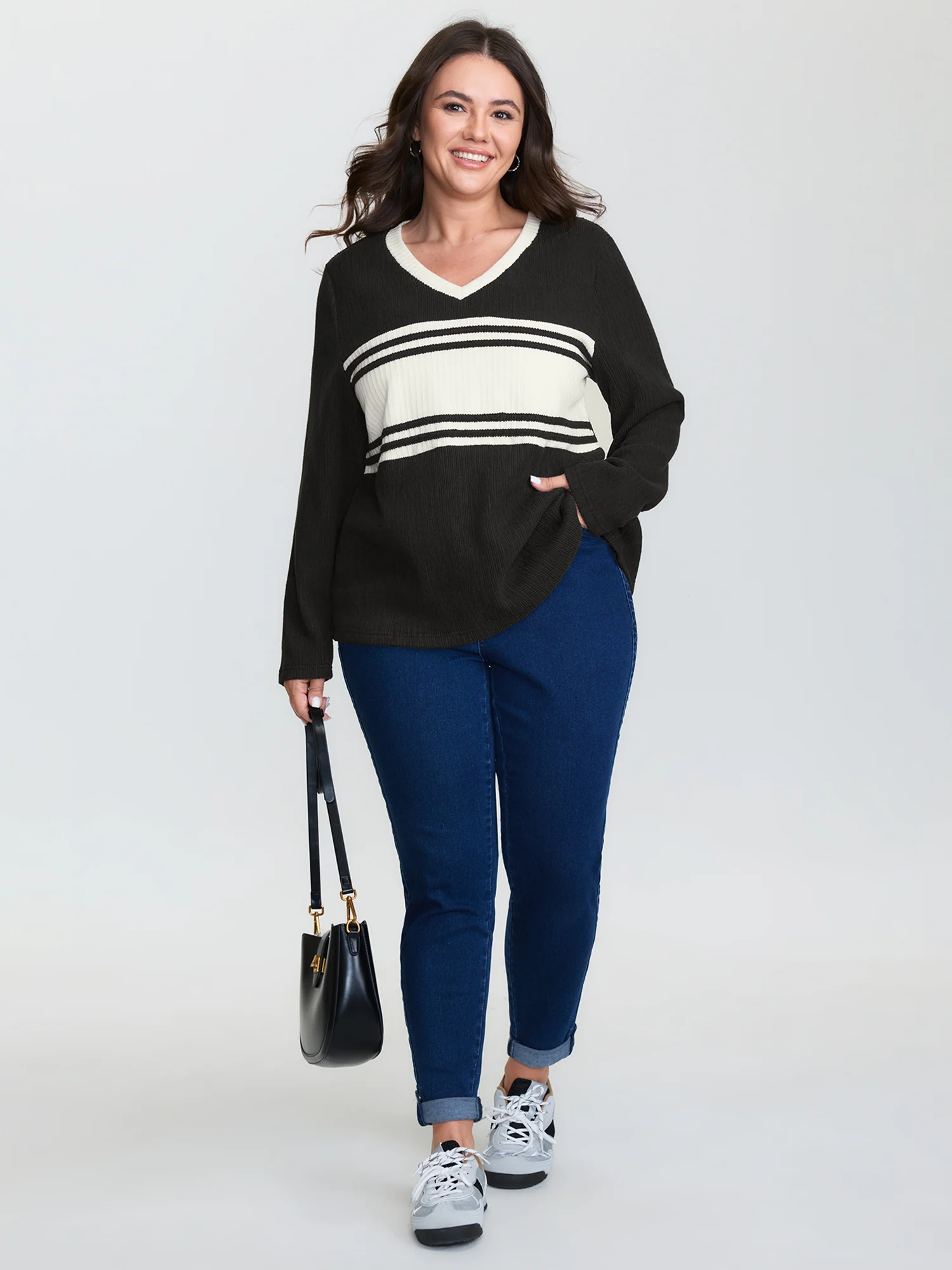 Supersoft Colorblock Textured Sweatshirt - Image 3