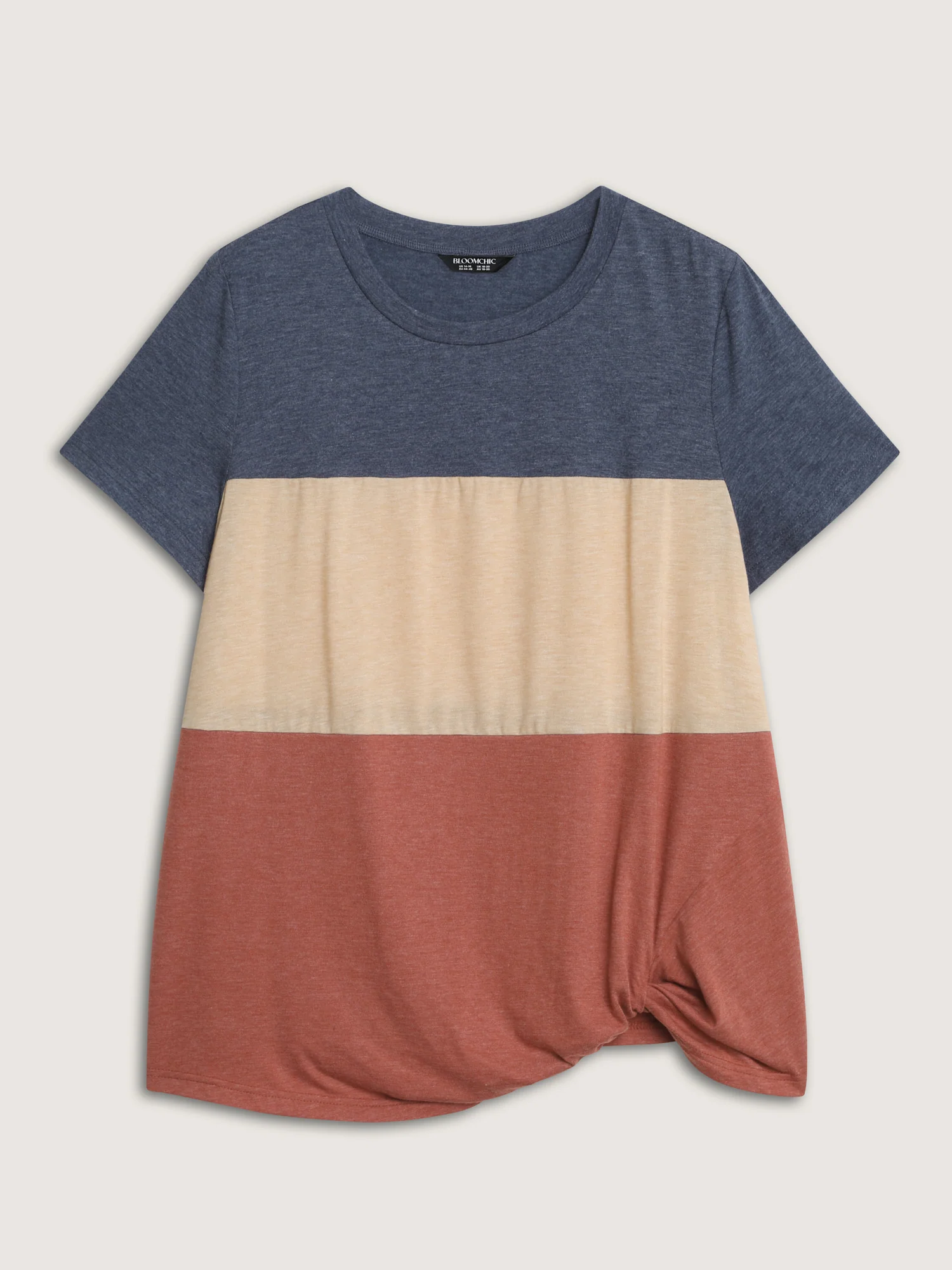 Supersoft Colorblock Twist Hem T-Shirt - Image 7