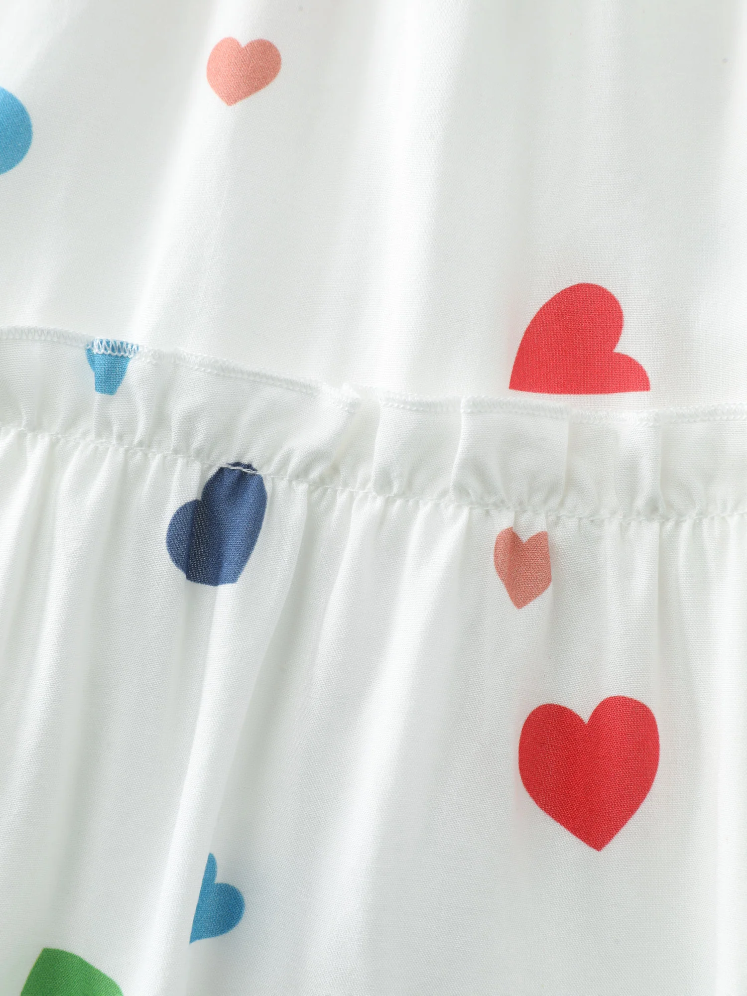 Supersoft Colorful Hearts Tiered Round Neck Blouse - Image 5