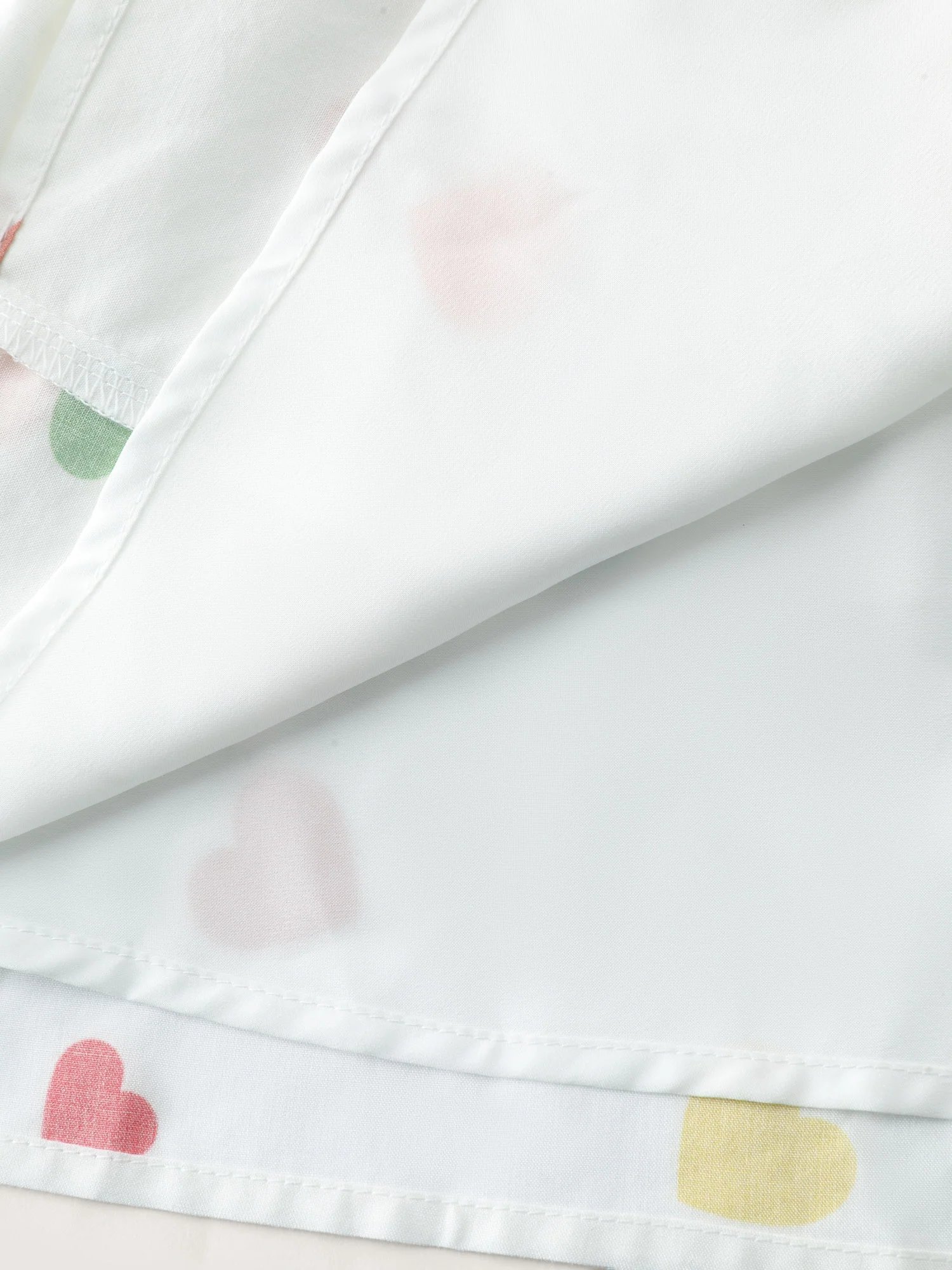 Supersoft Colorful Hearts Tiered Round Neck Blouse - Image 6
