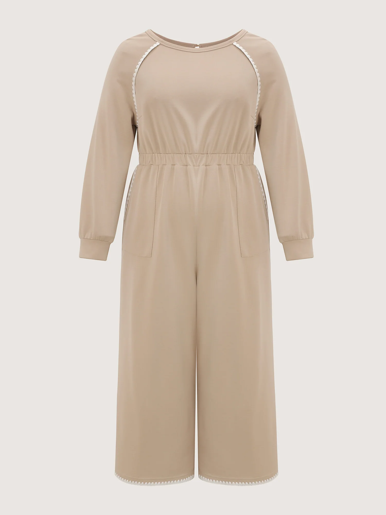 Supersoft Contrast Edges Stretchy Waist Jumpsuit - Image 7