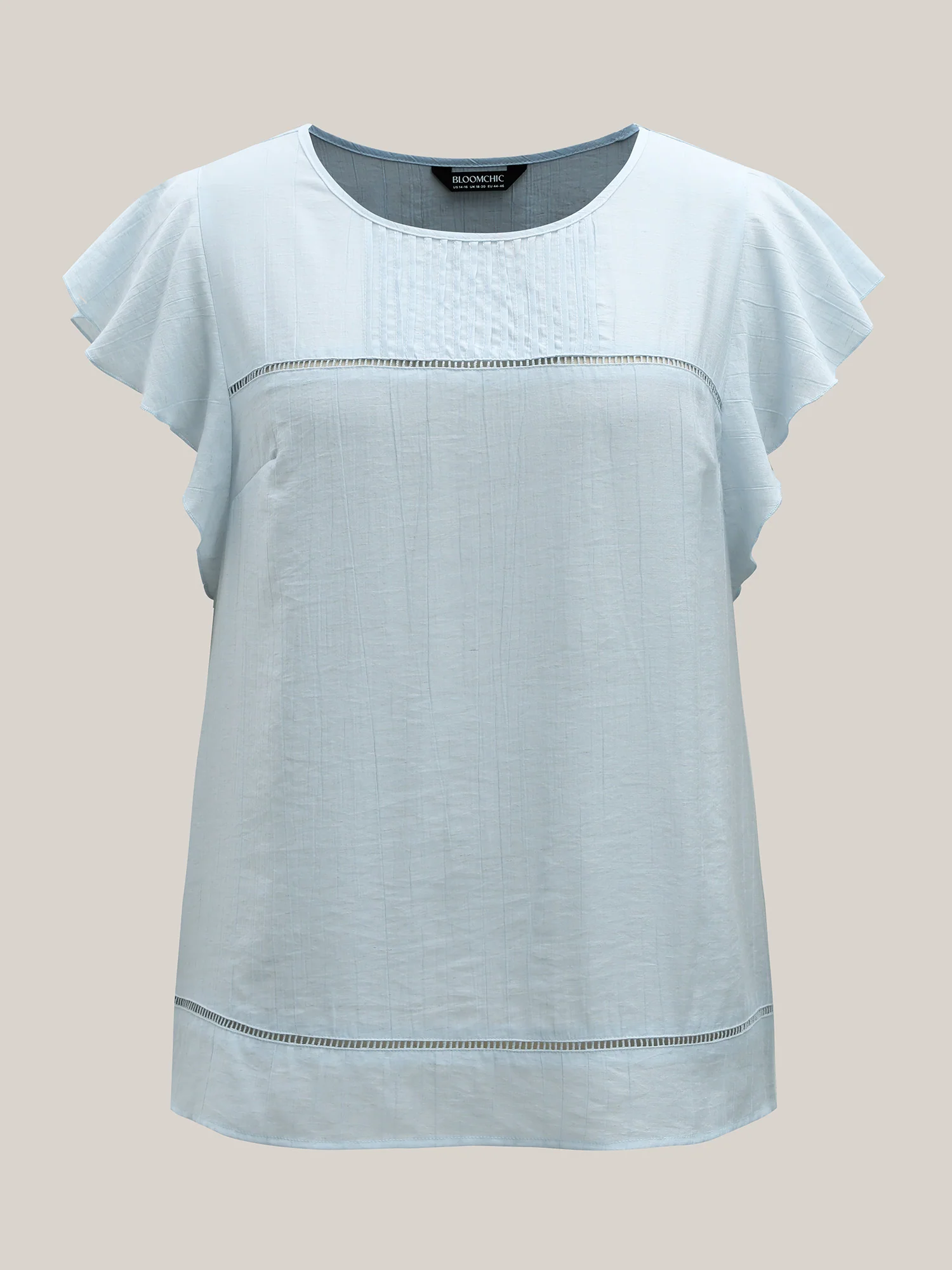 Supersoft Cotton Linen Blend Ruffled Blouse - Image 5