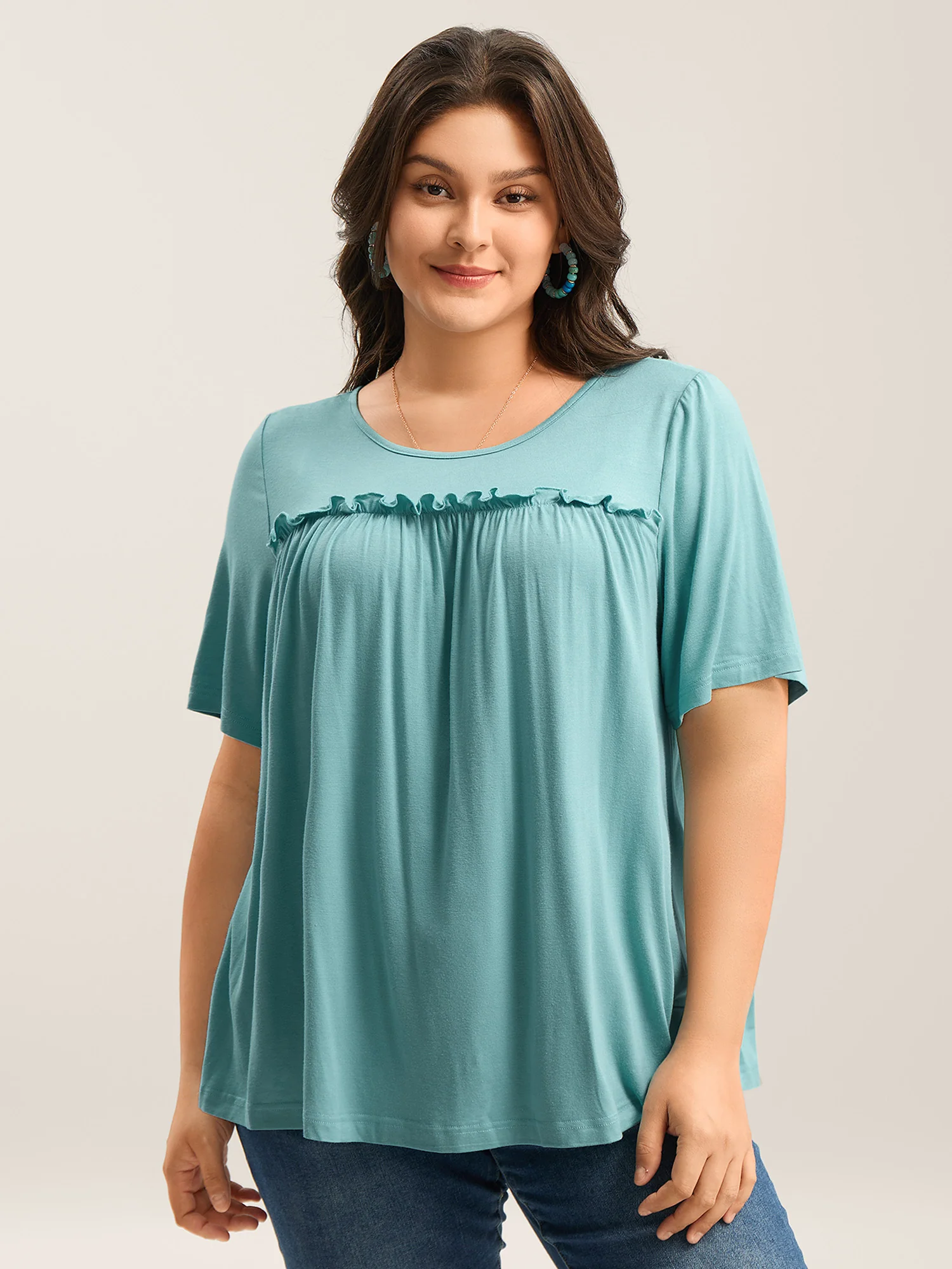 Supersoft Cotton Wood Ear Edge Top - Image 2