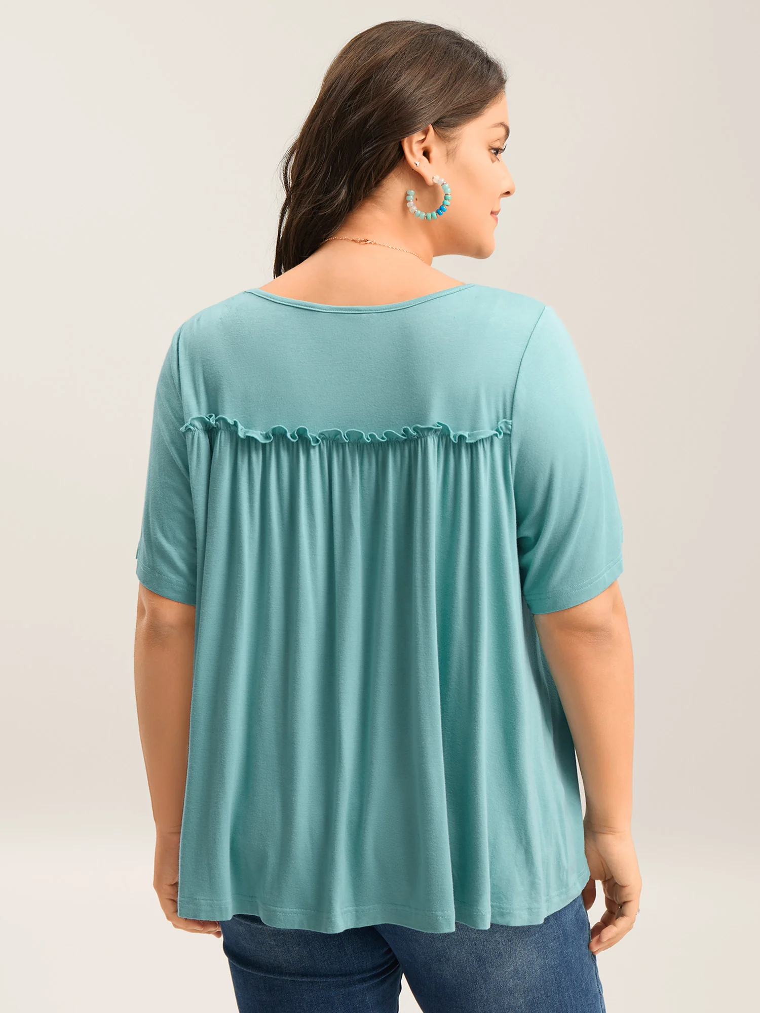 Supersoft Cotton Wood Ear Edge Top - Image 4