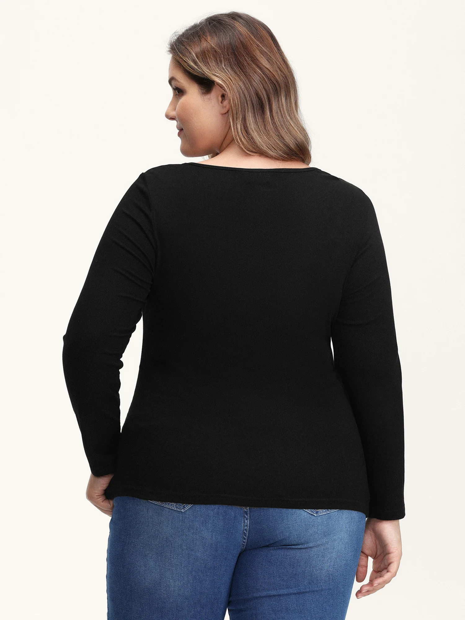 Supersoft Cross-Tie Cut-Out Fitted T-Shirt - Image 4