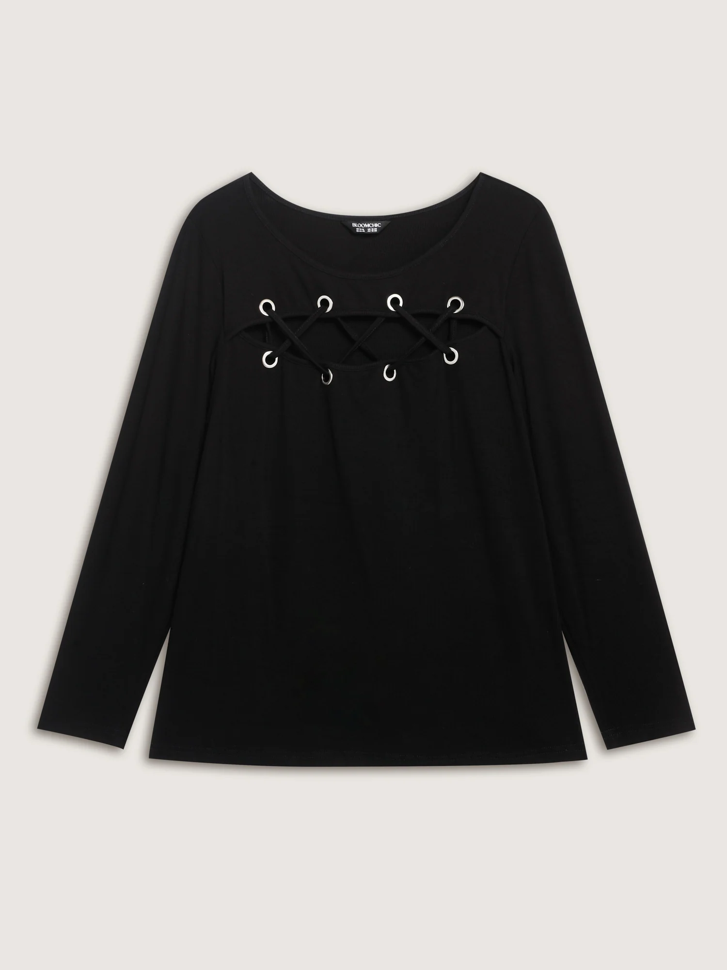Supersoft Cross-Tie Cut-Out Fitted T-Shirt - Image 6