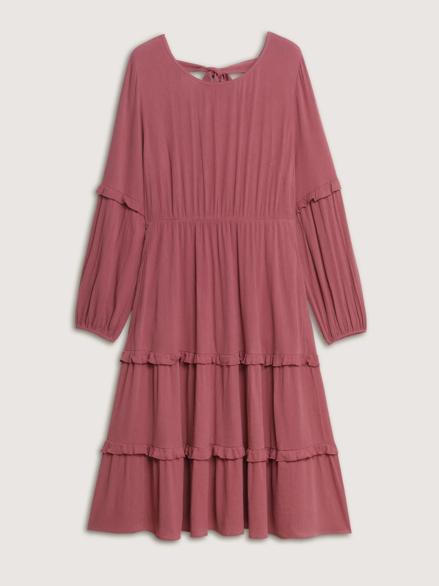 Supersoft Cut-Out Back Ruffled Midi Dress - Image 8