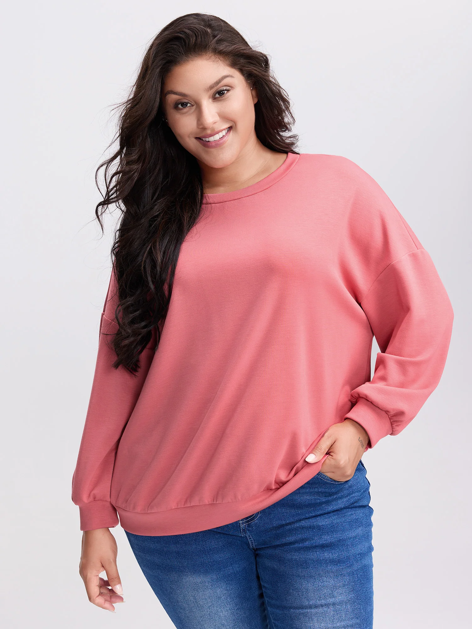 Supersoft Cut-Out Bow Embroidery Sweatshirt - Image 3
