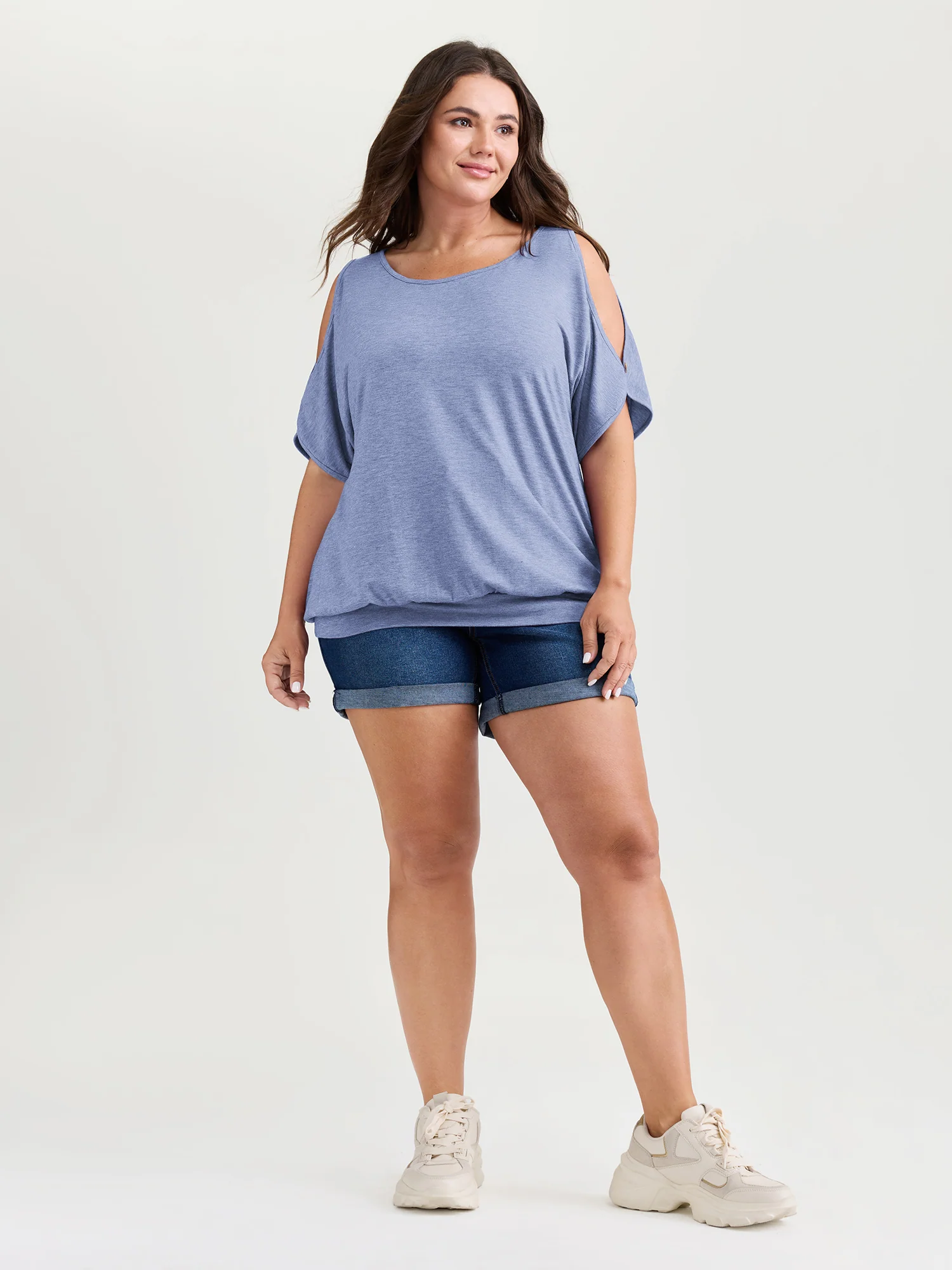 Supersoft Cut-Out Shoulder T-Shirt - Image 18