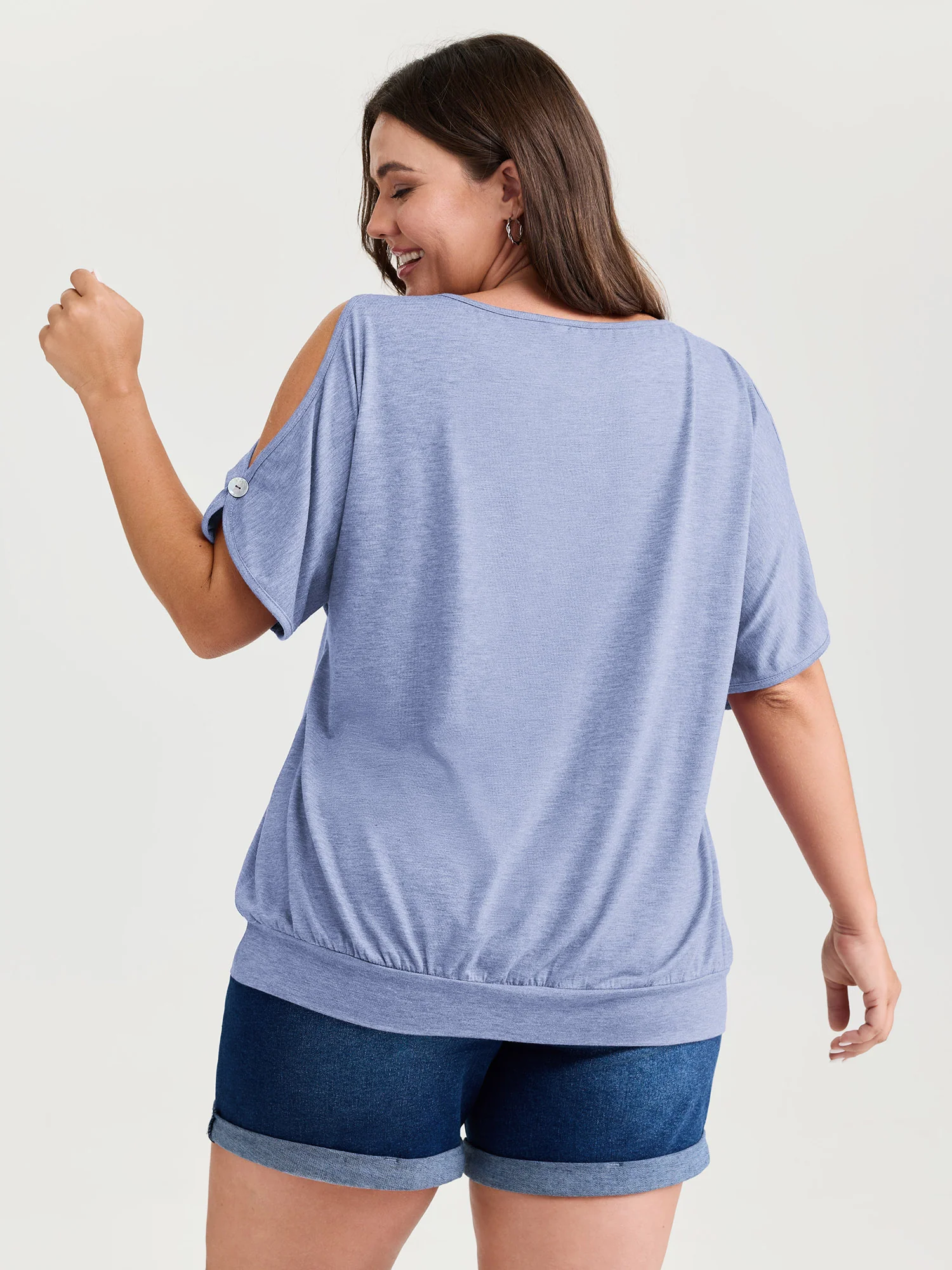 Supersoft Cut-Out Shoulder T-Shirt - Image 19