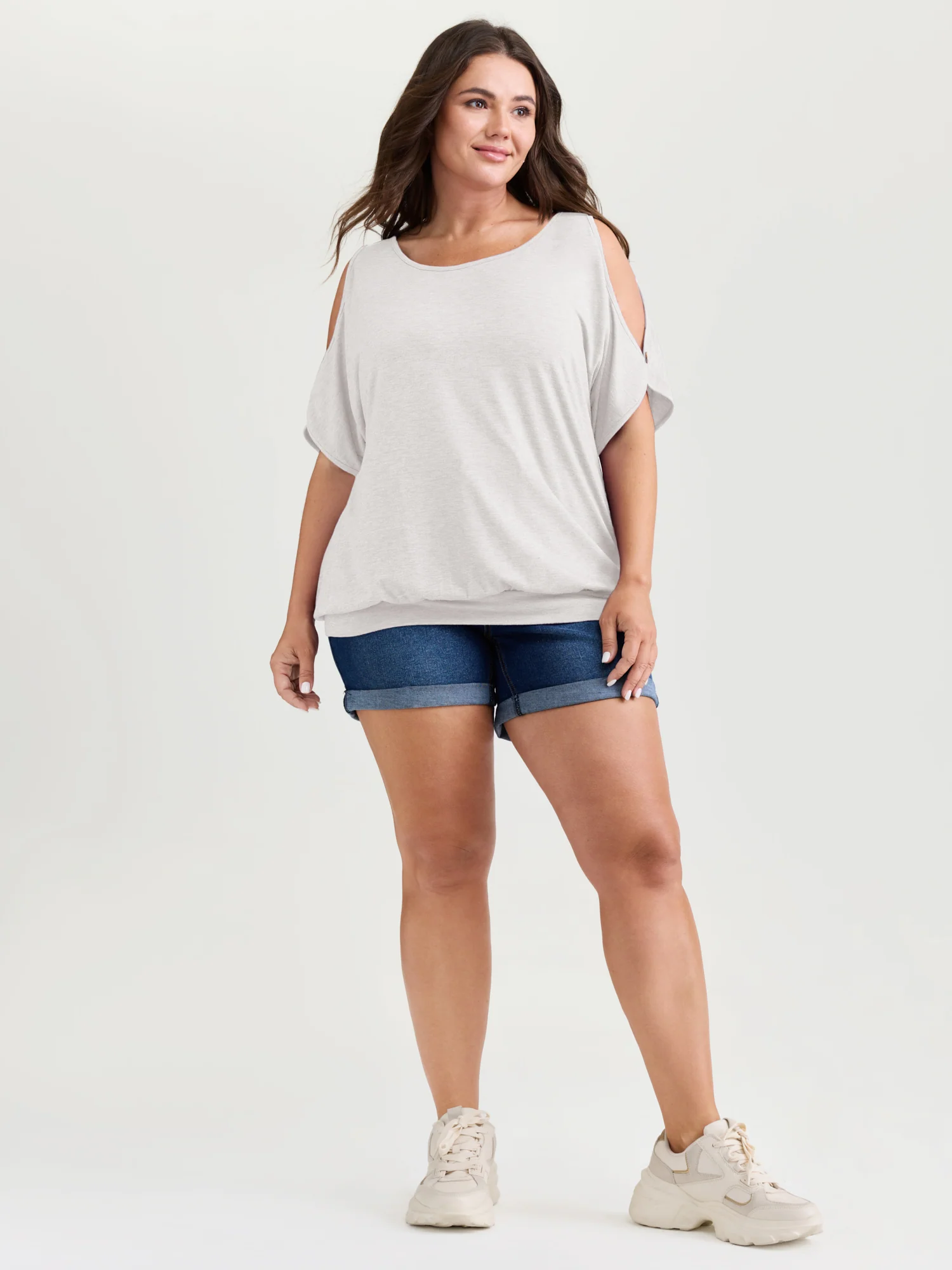 Supersoft Cut-Out Shoulder T-Shirt - Image 22
