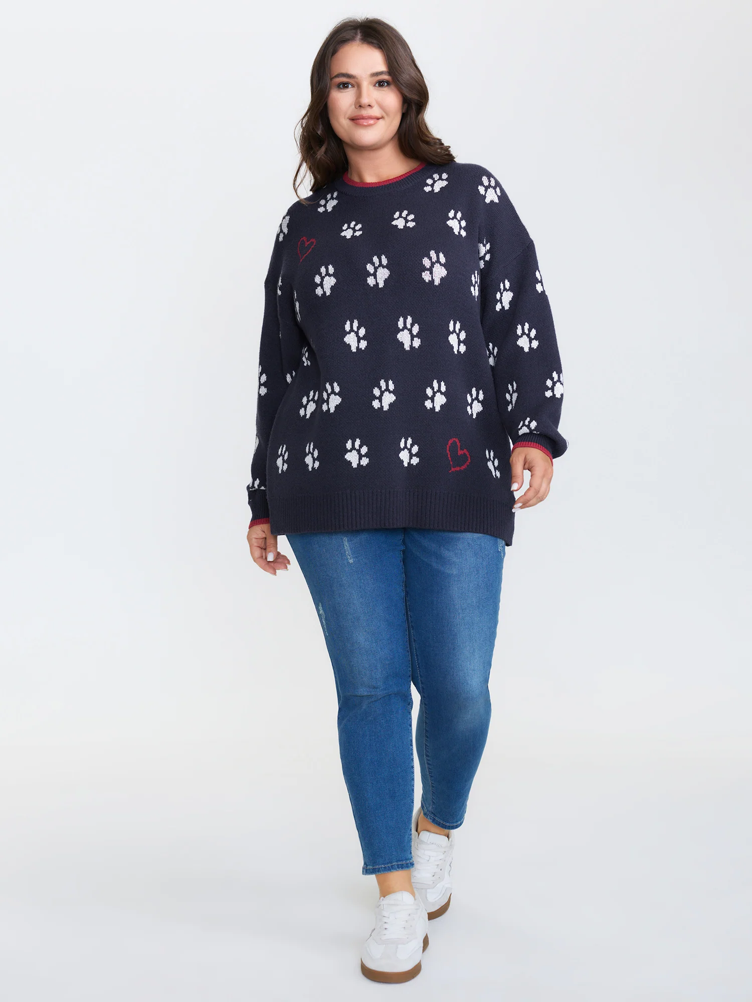 Supersoft Cute Paw Round Neck Pullover - Image 3