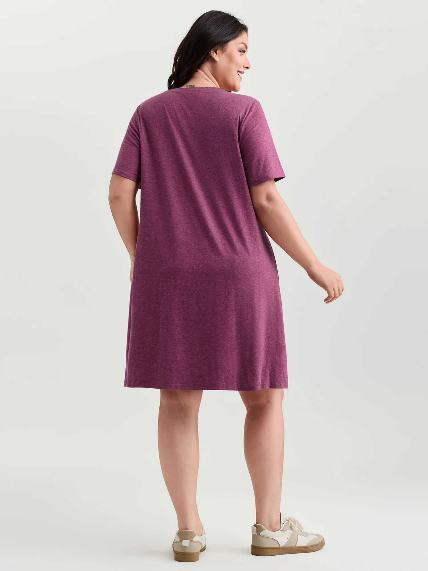 Supersoft Cute Puppy Print Relaxed-Fit Tee Lounge Dress - Image 3