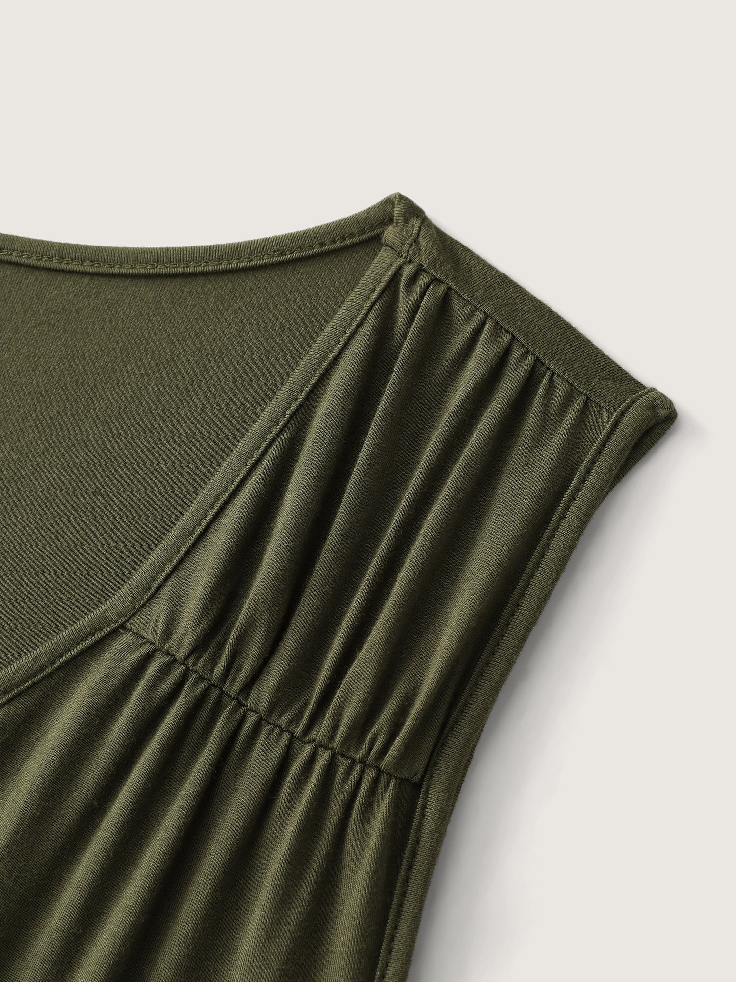 Supersoft Deep V-Neckline Stretchy Waist Midi Dress - Image 5