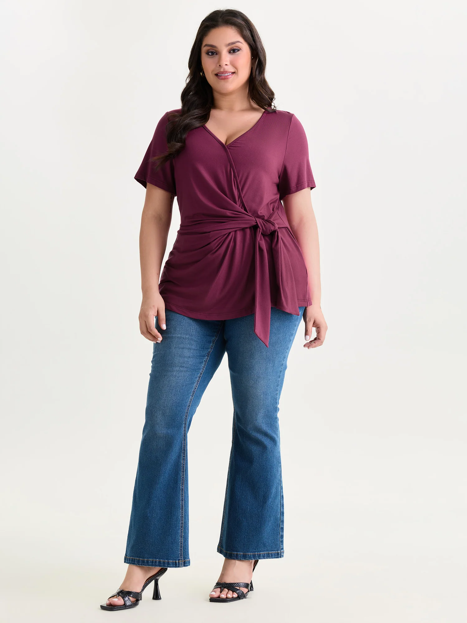 Supersoft Draped Side-Tie T-Shirt - Image 3