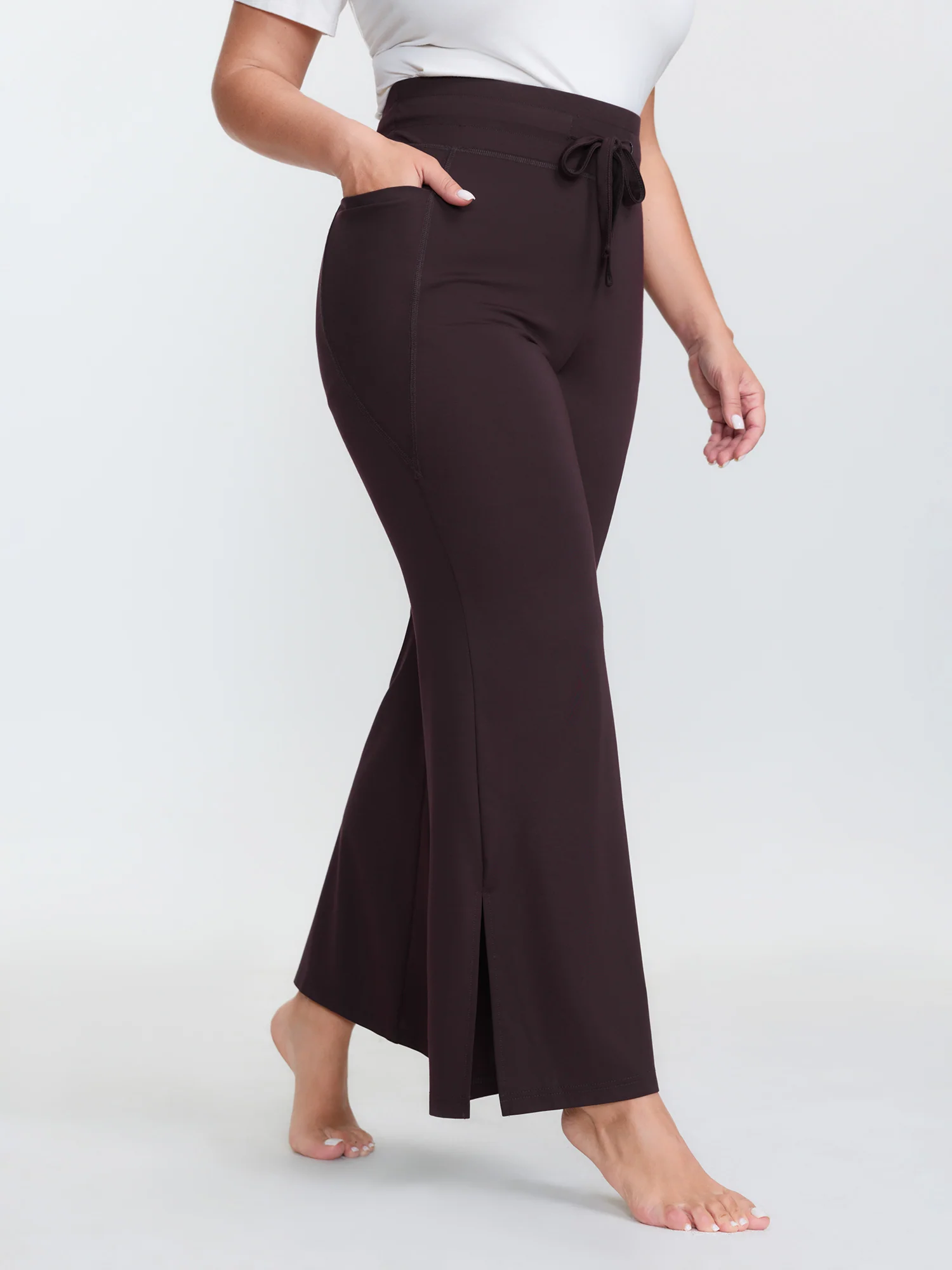 Supersoft Drawstring Bootcut Lounge Bottoms - Image 2