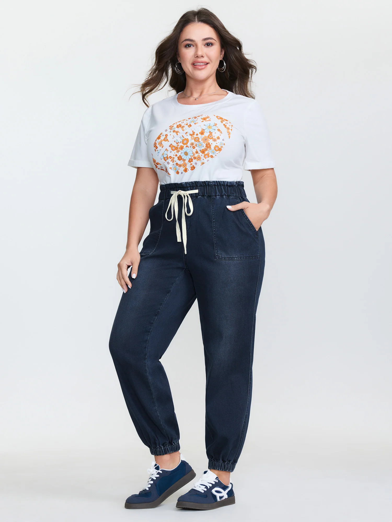 Supersoft Drawstring Elastic Waist Jeans - Image 2