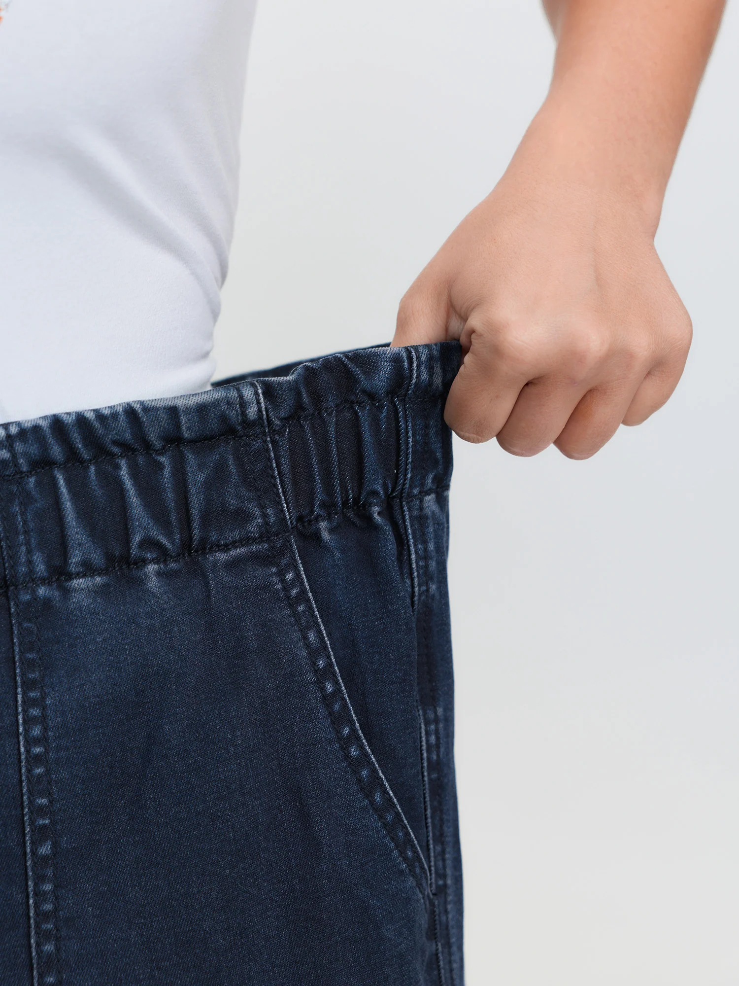 Supersoft Drawstring Elastic Waist Jeans - Image 4
