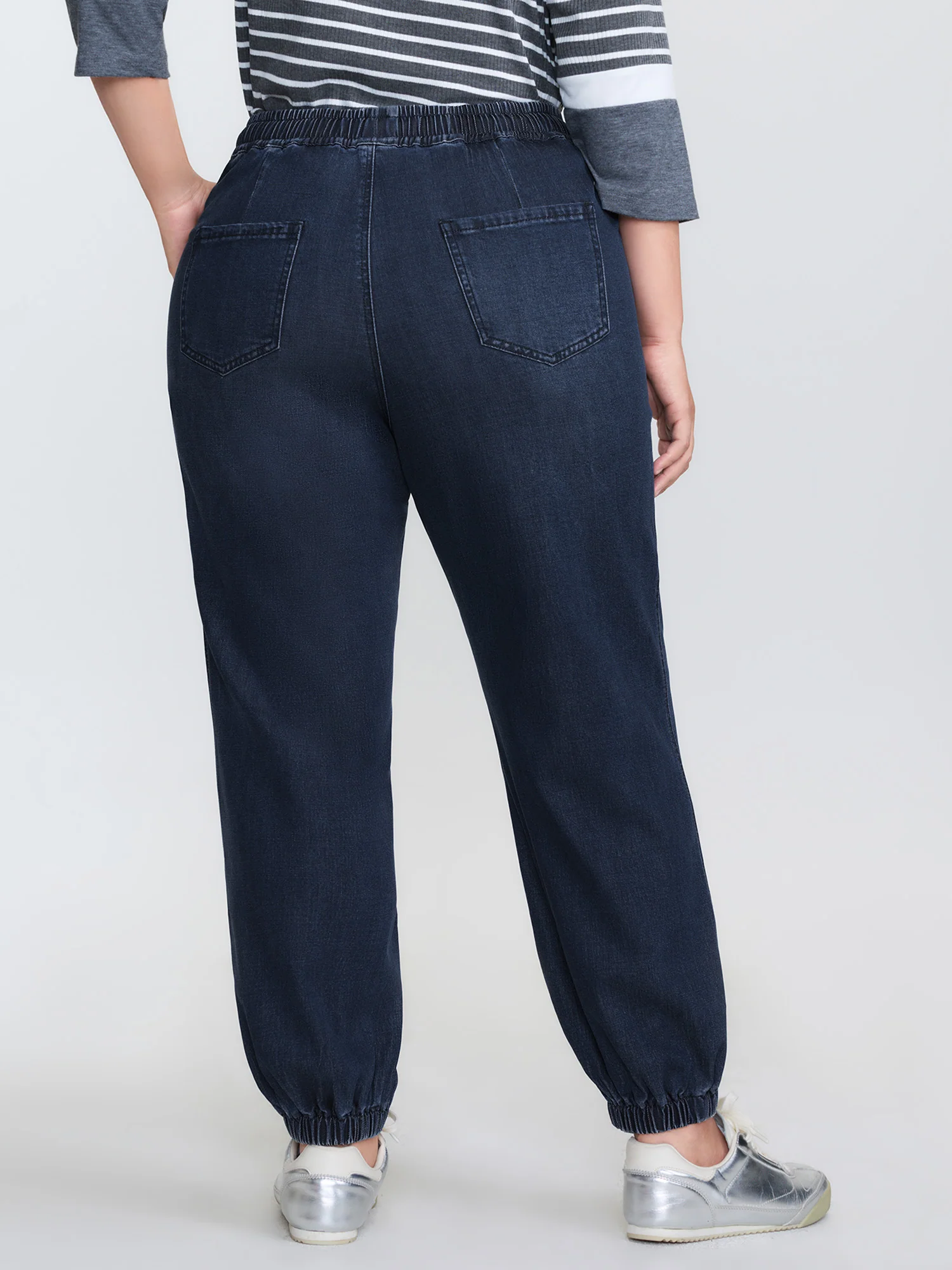 Supersoft Drawstring Waist Cuffed Jeans - Image 5
